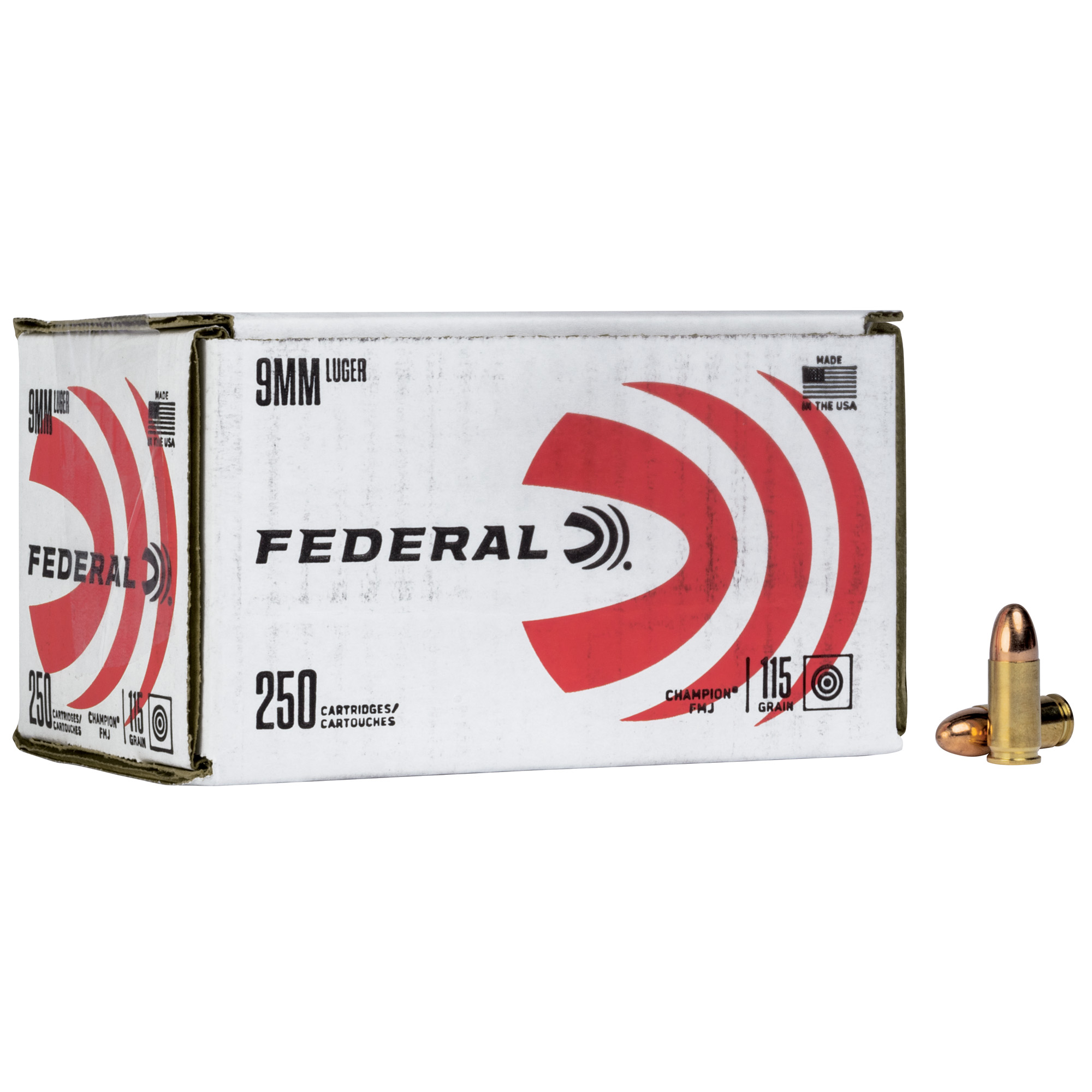 FEDERAL CHAMP 9MM 115GR FMJ 250 1000