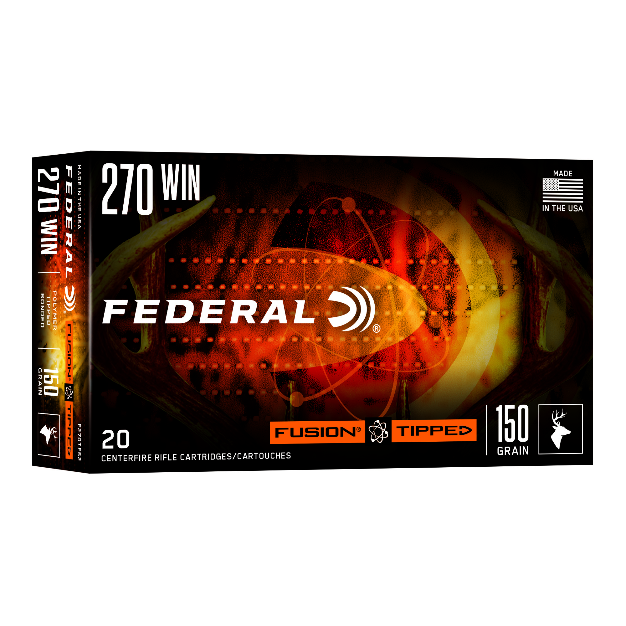 FUSION TIPPED 270WINCHESTER AMMUNITION 150GR 20 200