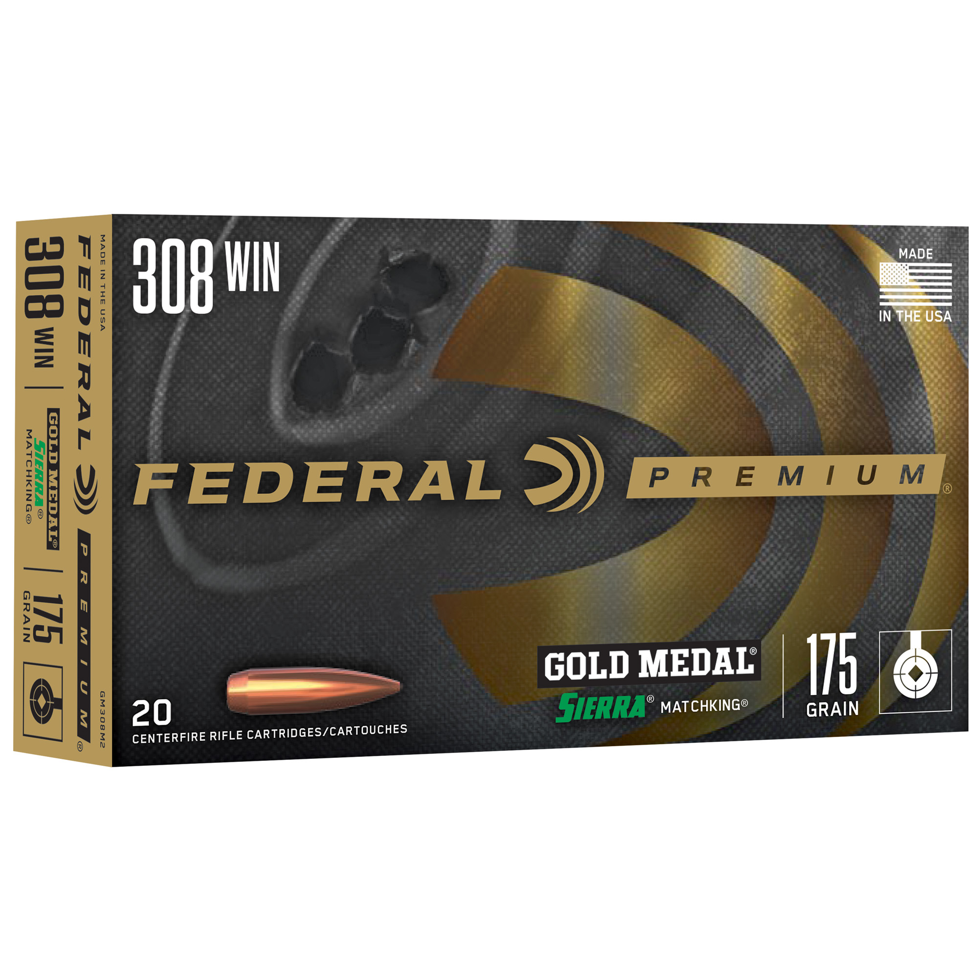 FEDERAL GOLD MDL 308WN 175GR BTHP 20 200