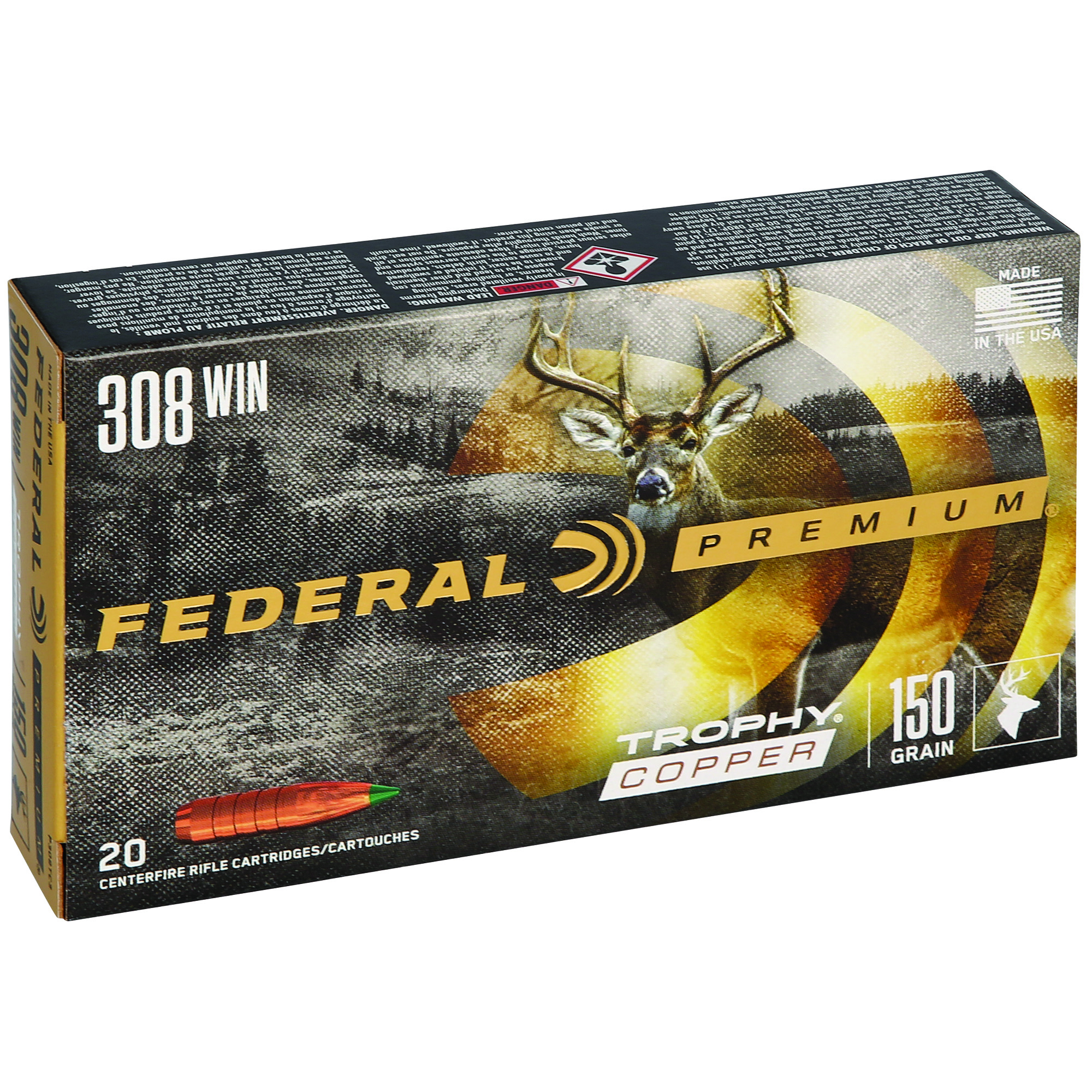 FEDERAL PRM 308 WIN 150GR TRPHY COPPER 20