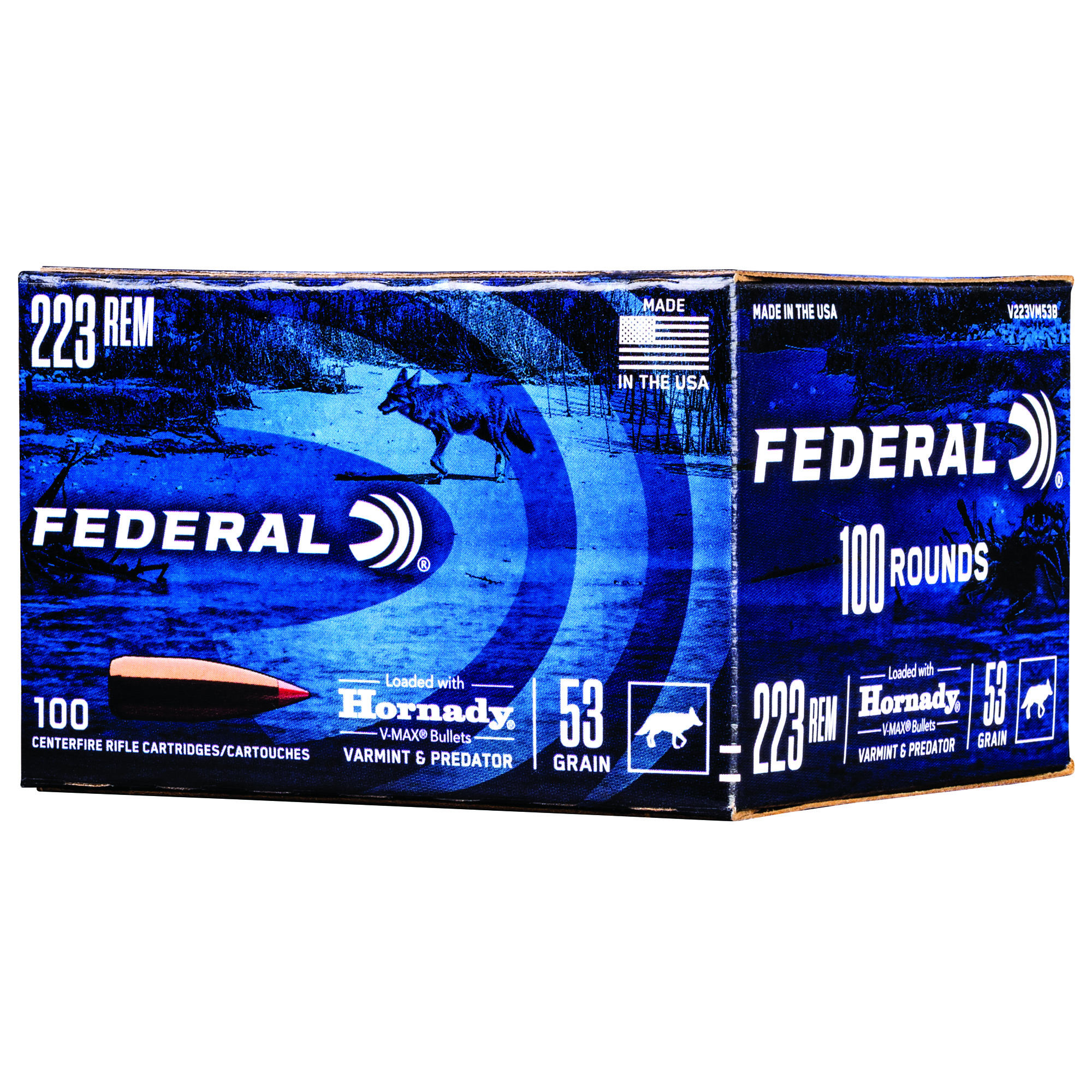 FEDERAL V&P 223REMINGTON 53GR HORNADY V-MAX 20 2