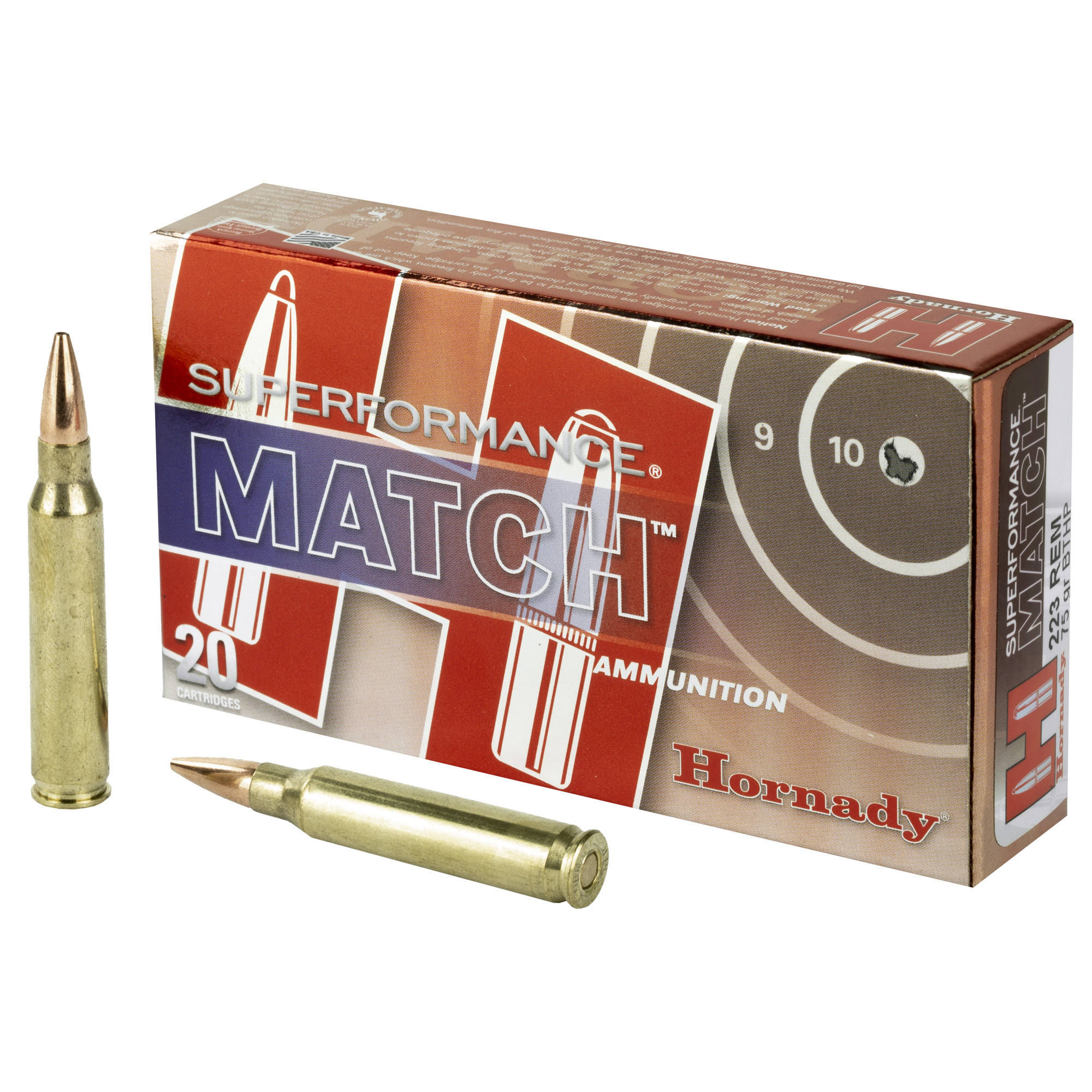 HORNADY SF 223REMINGTON 75GR BTHP MTC 20 200