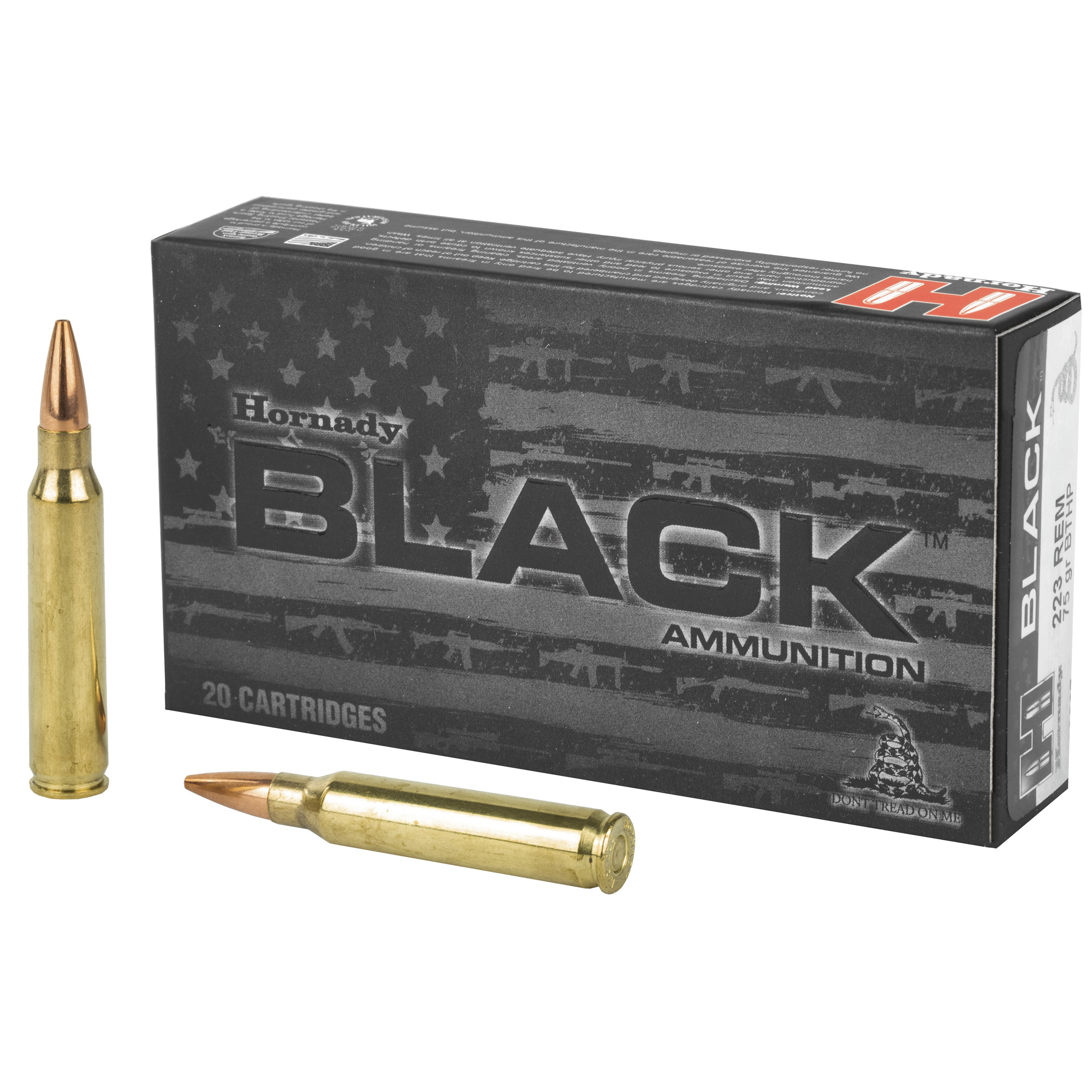 HORNADY BLACK 223REMINGTON 75GR BTHP 20 200