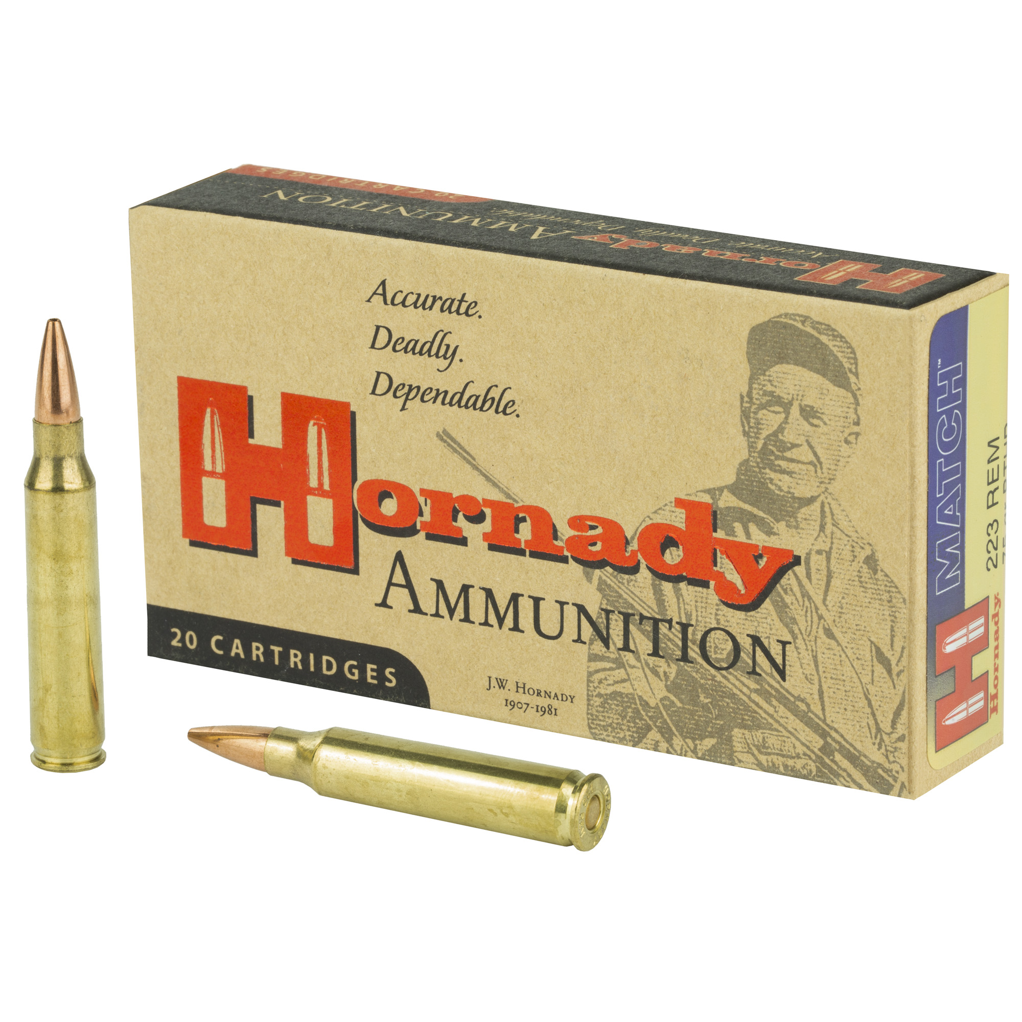 HORNADY 223REMINGTON 75GR BTHP MTCH 20 200