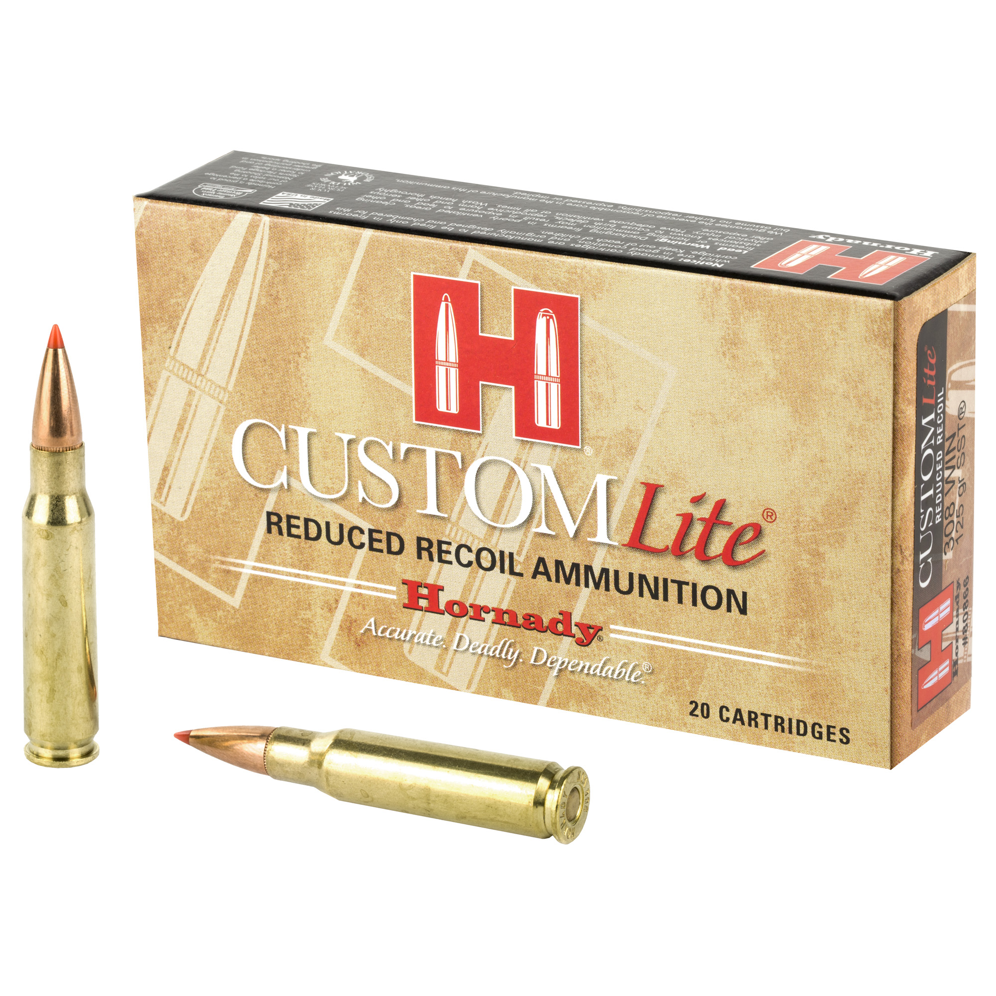 HORNADY CL 308 WIN 125GR SST LT 20 200