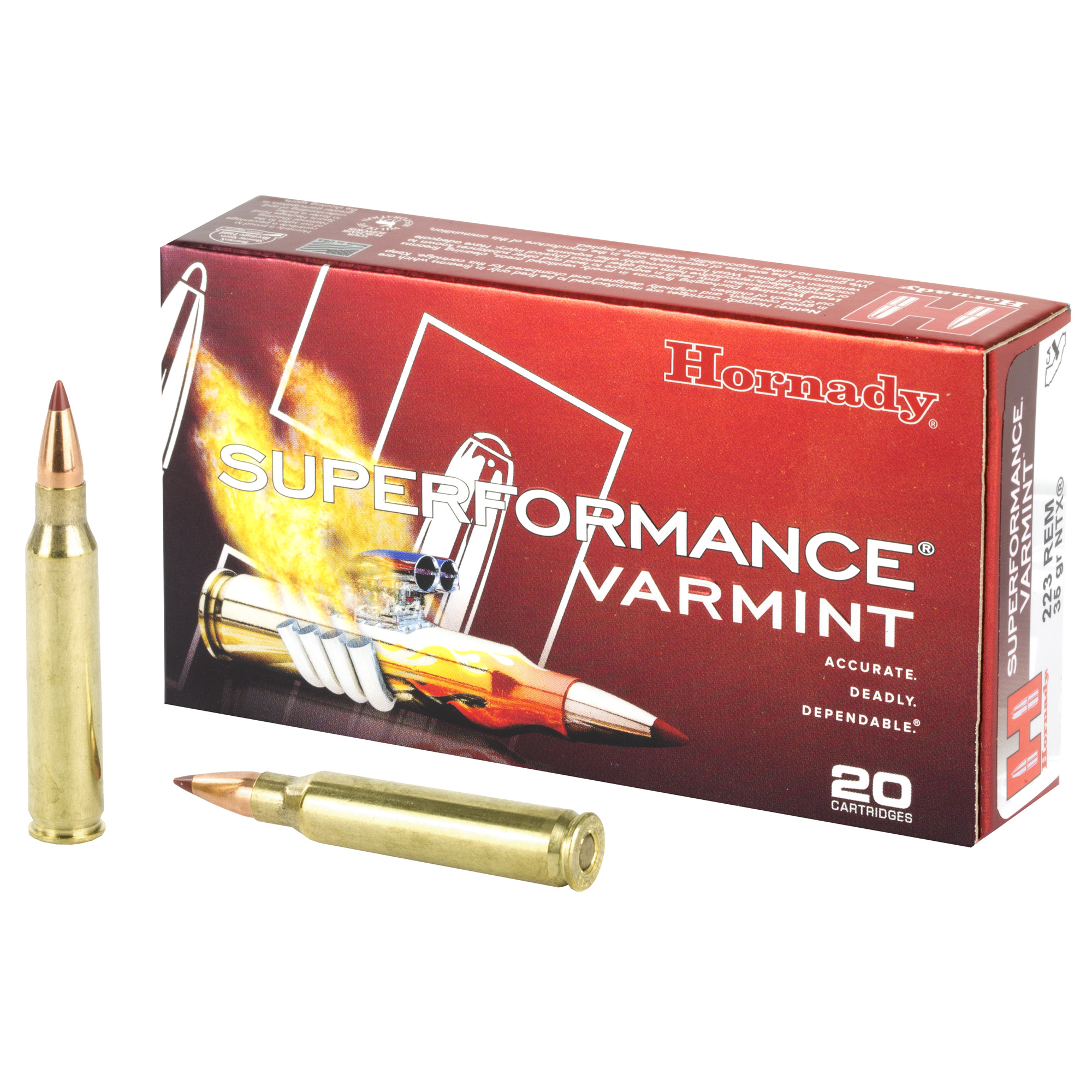 HORNADY 223REMINGTON 35 GRAIN NTX 20 ROUND BOX