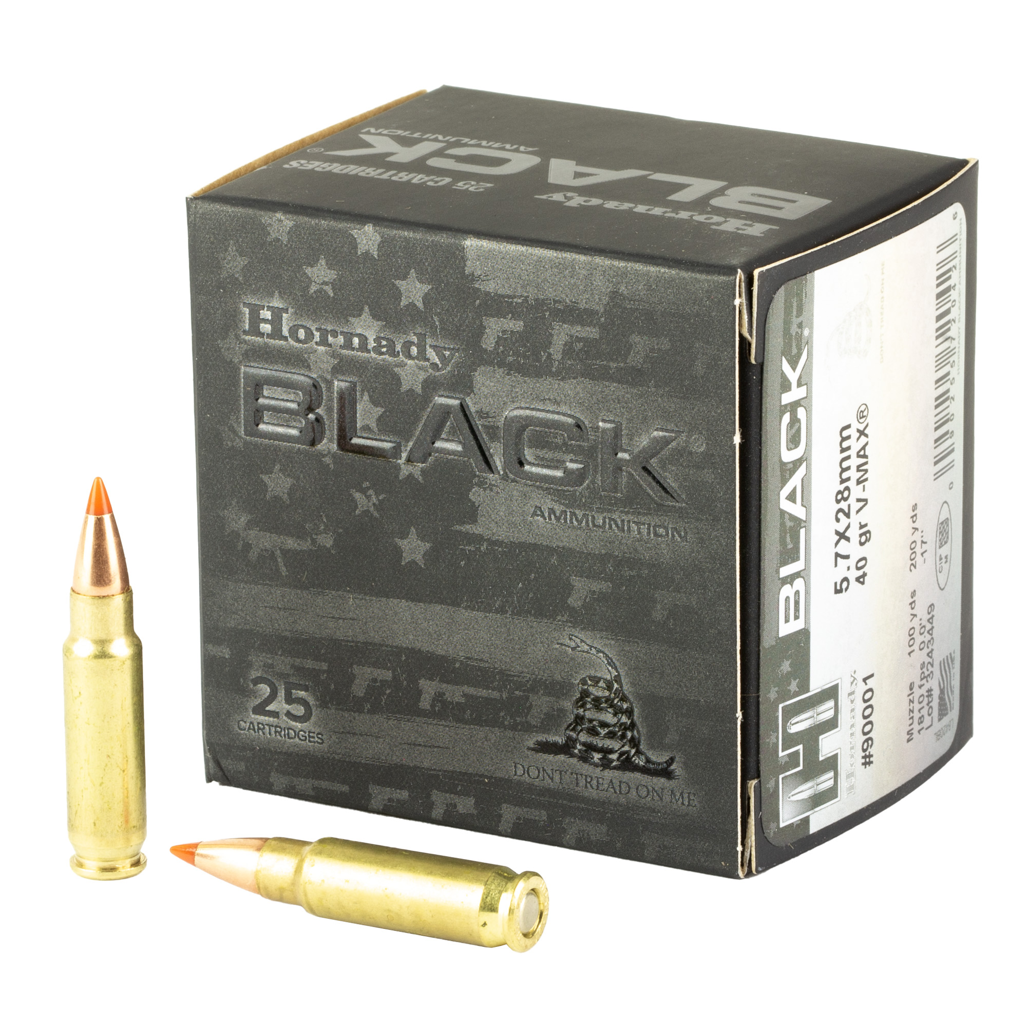 HORNADY BLK 5.7X28MM 40GR V-MAX 25 250