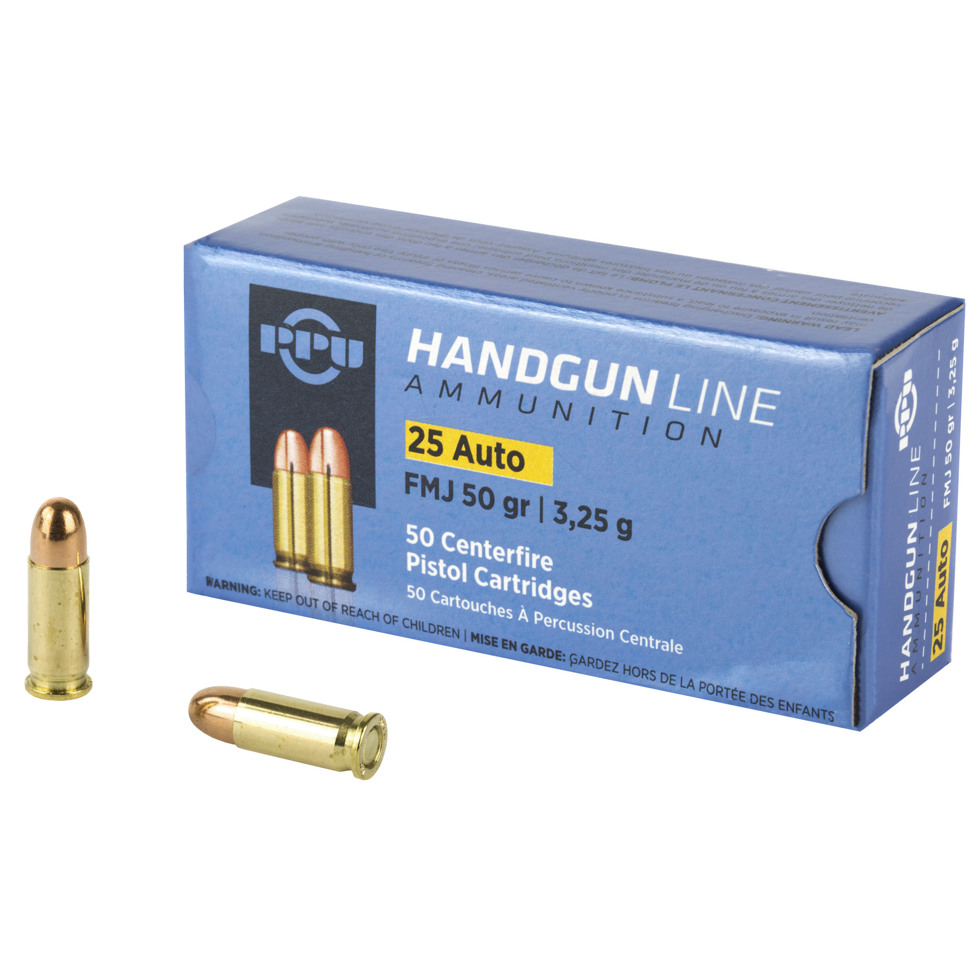 Prvi Partizan 25ACP FMJ 50 GRAIN 50 ROUND BOX