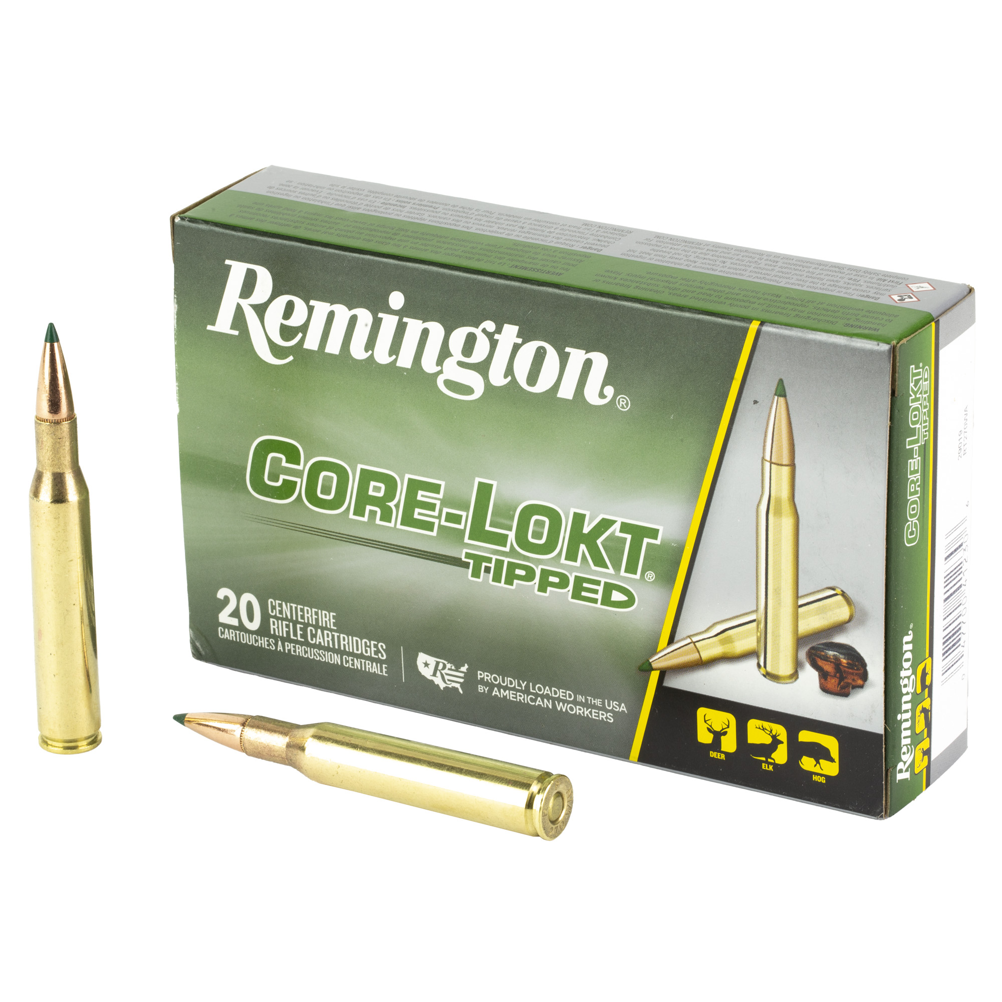REMINGTON 270 WINCHESTER AMMUNITION 130GR CLOK TIPPED 20 200