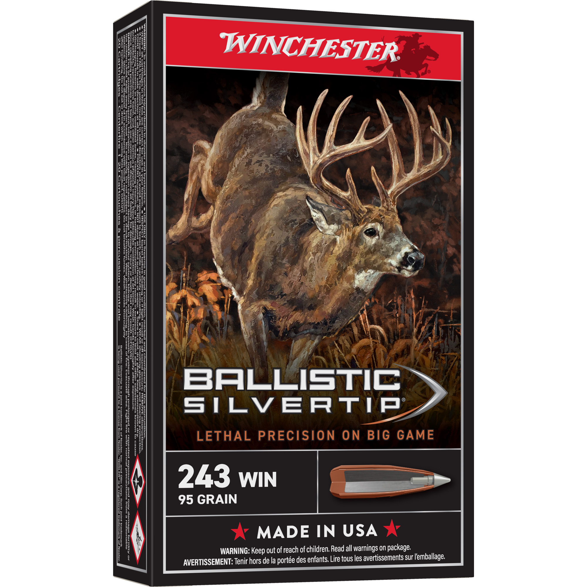 WINCHESTER AMMUNITION BLSTC TIP 243WINCHESTER AMMUNITION 95GR 20 200