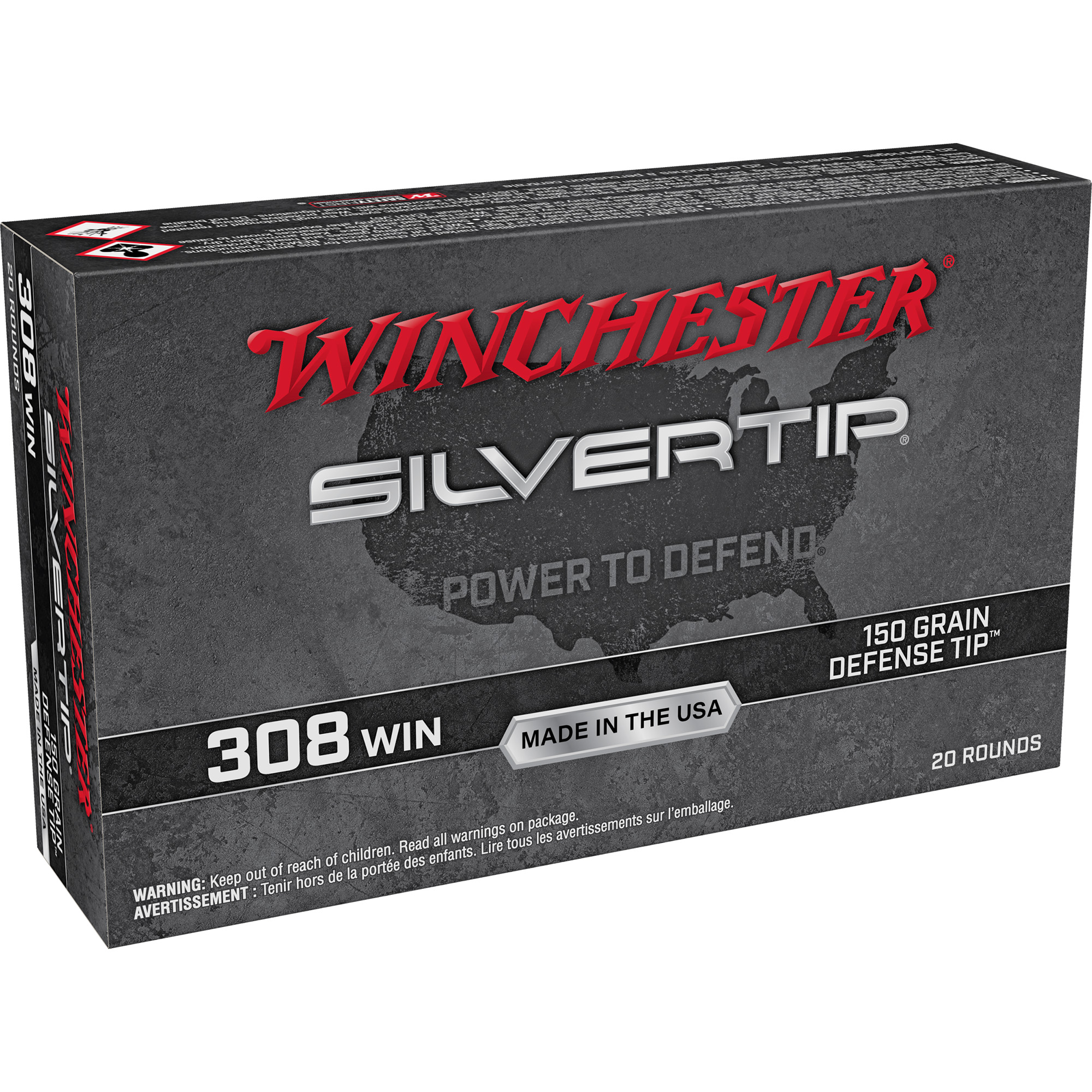 WINCHESTER AMMUNITION SILVERTIP 308 WINCHESTER AMMUNITION 150GR 20 200