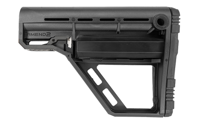 Amend2 Modular Stock For AR-15 MilSpec Buffer Tube  Battery Storage in Black