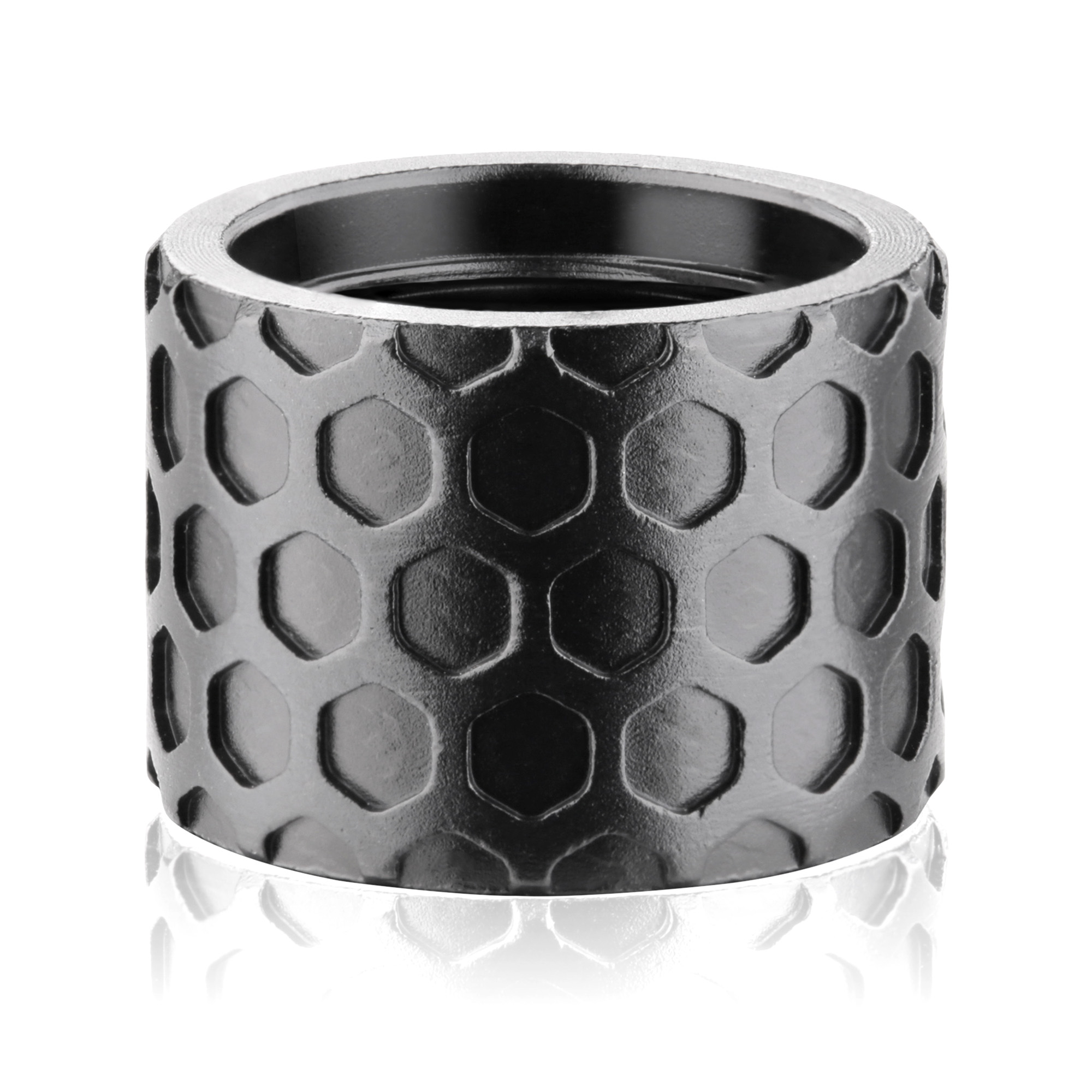 Backup Tactical Honeycomb Pistol Thread Protector Black Finish 1/2 x 28 RH