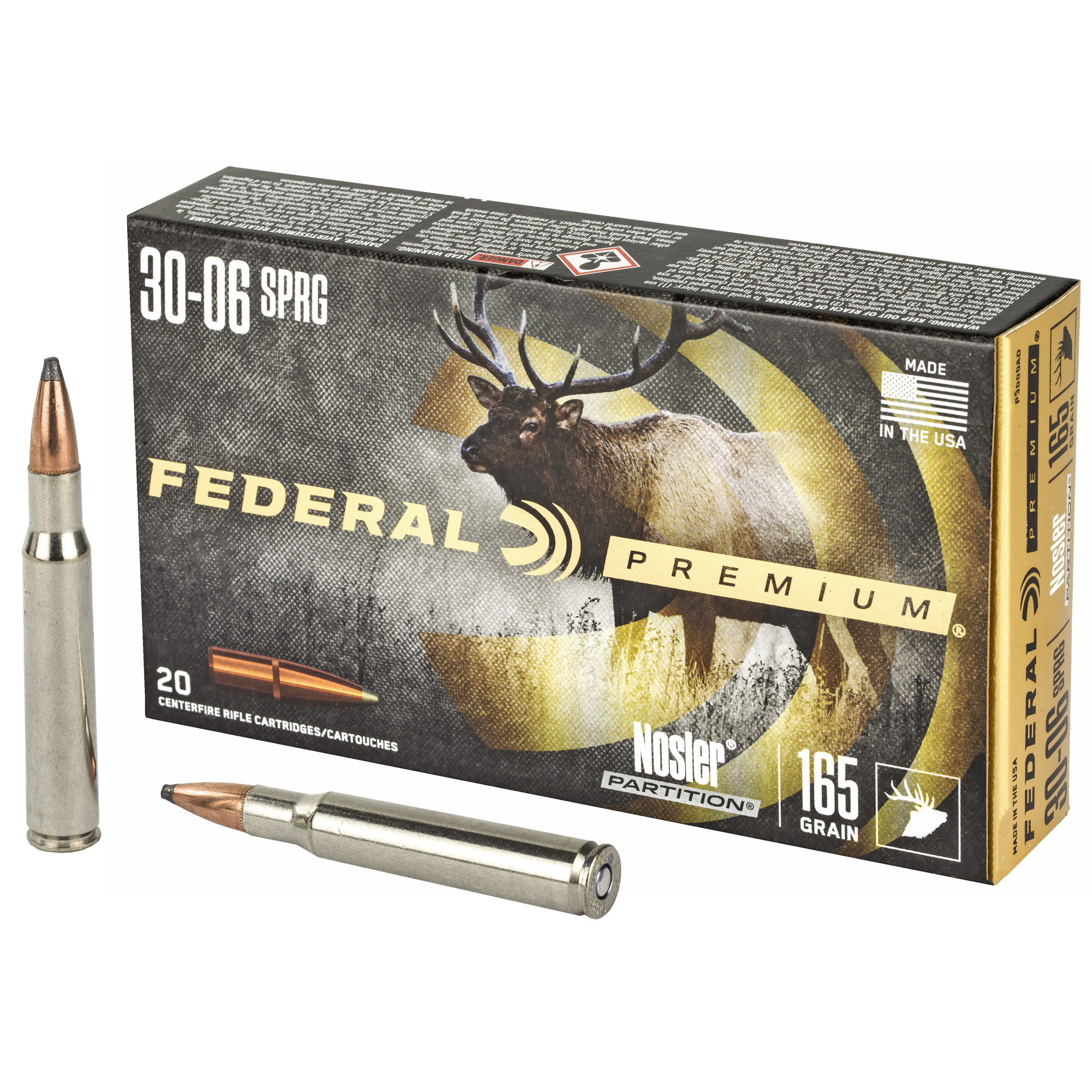 Federal Premium 30-06 165 Grain Nosler Partition 20 Round Box