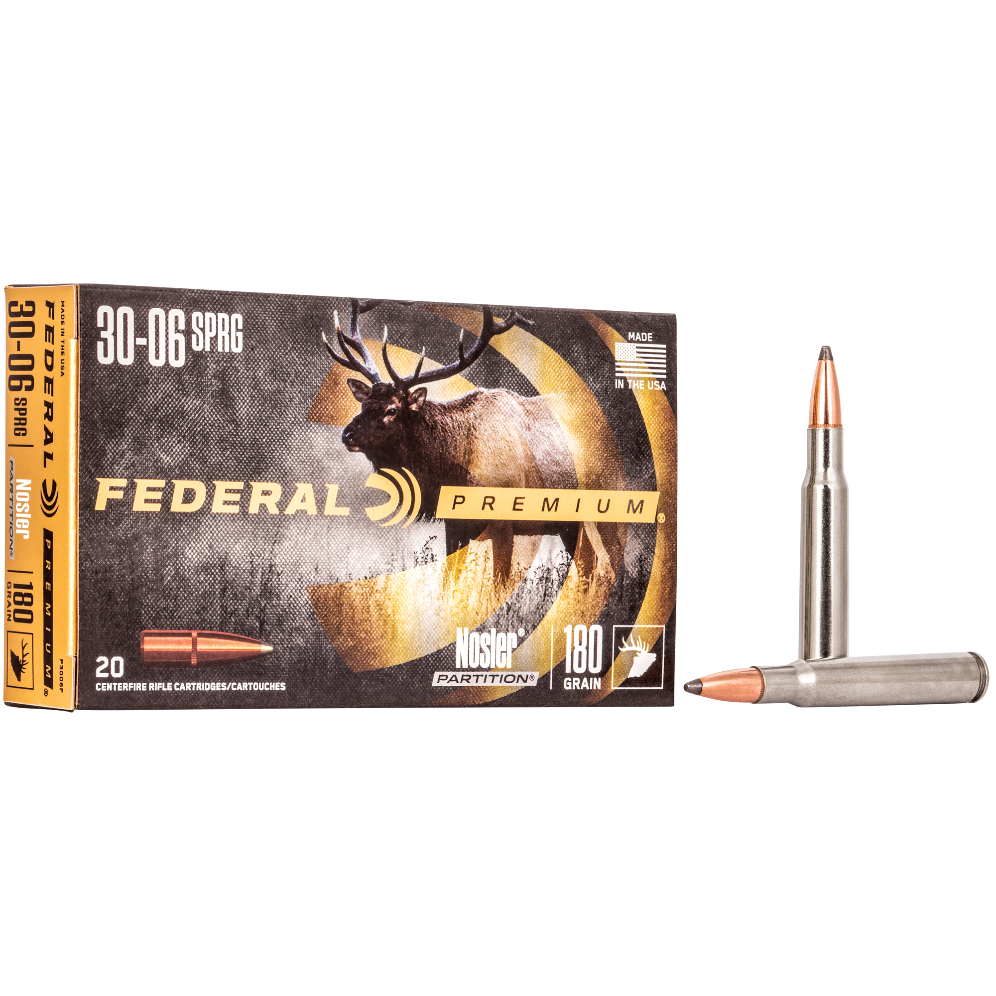 Federal Premium 30-06 180 Grain Nosler Partition 20 Round Box