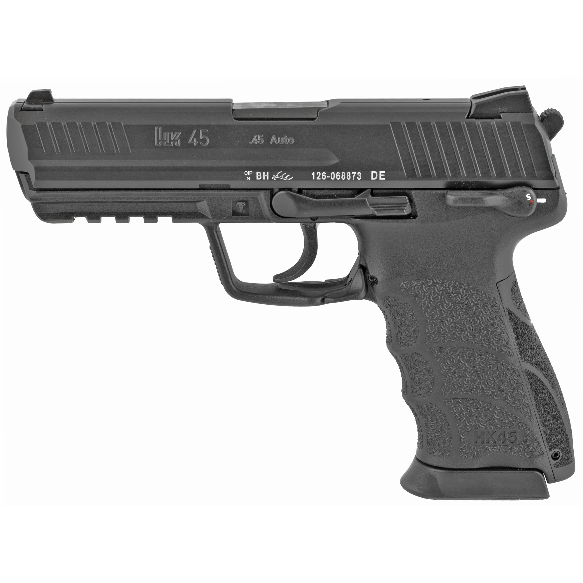 Heckler & Koch Full Size Pistol 45ACP 4.46" 10RD in Black V1 DA/SA