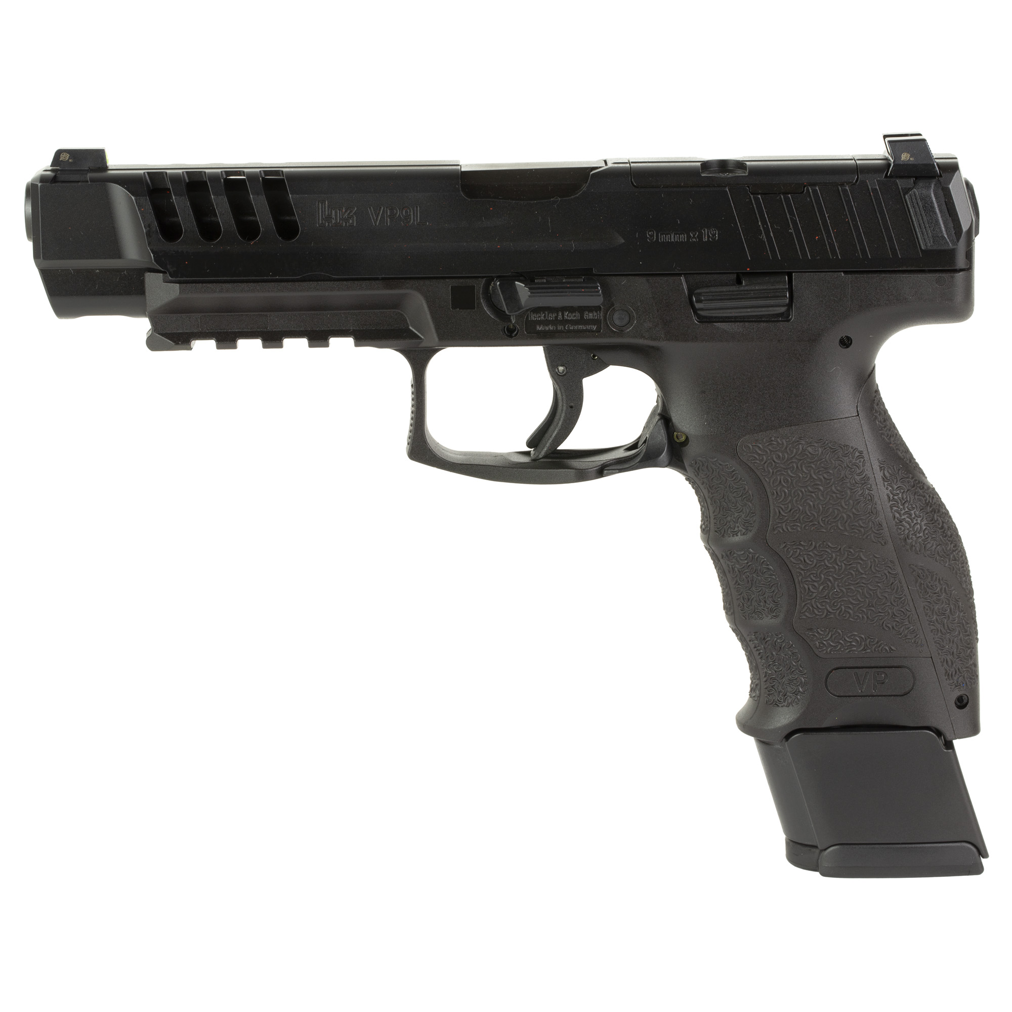 Heckler & Koch Semi Automatic Pistol VP9L OR 9MM 5" 20RD in Black with Night Sight