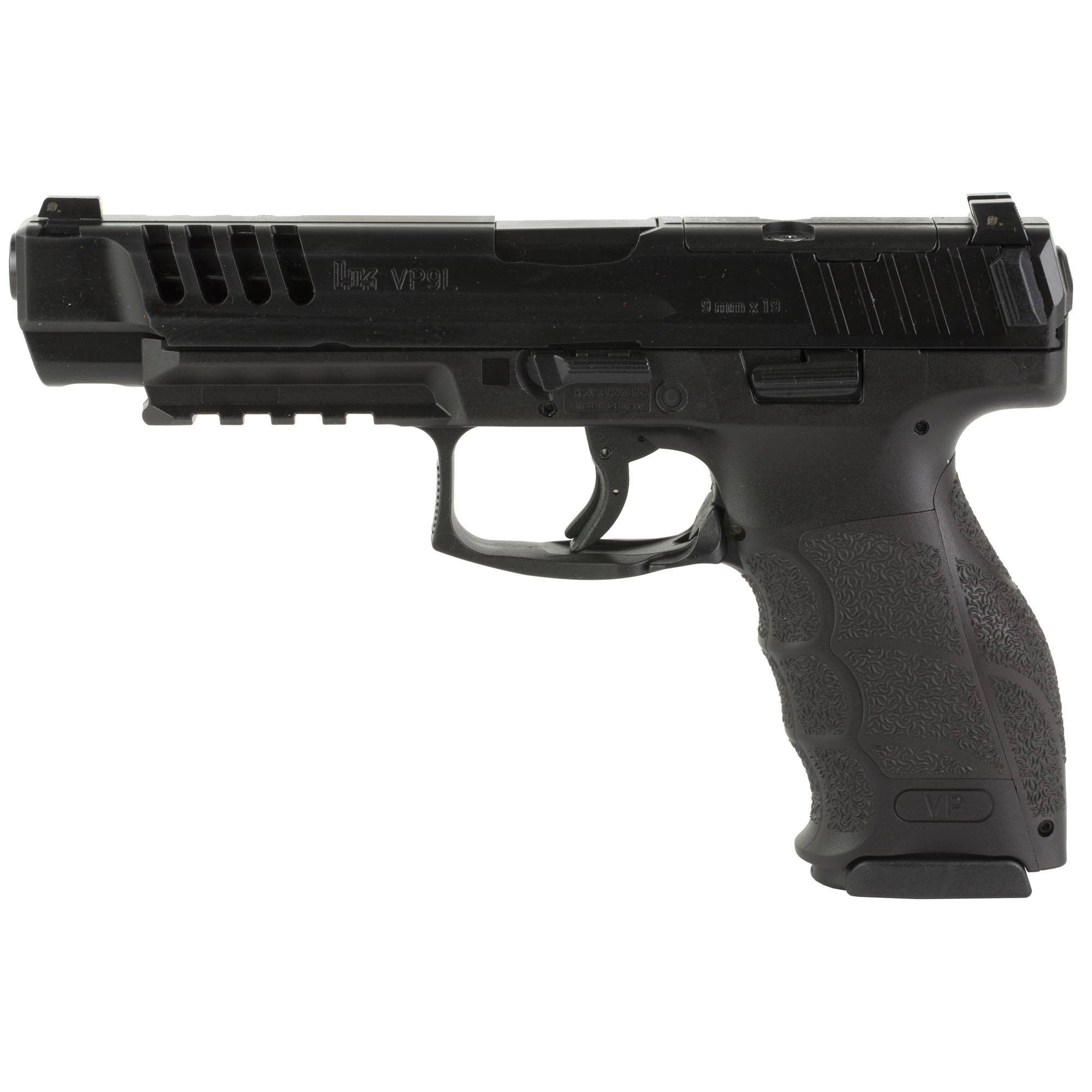 Heckler & Koch Semi Automatic Pistol VP9L OR 9MM 5" 3-10RD in Black with Night Sight