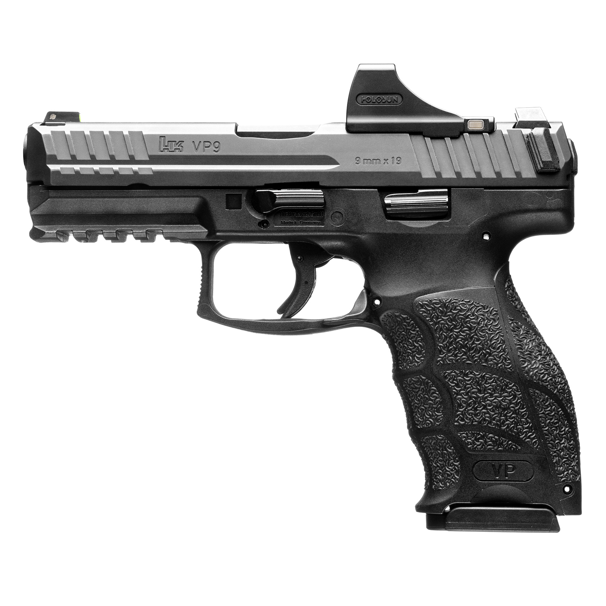 Heckler & Koch Semi Automatic Pistol VP9 9MM 4.09" 17RD HOLOSUN SCS BK
