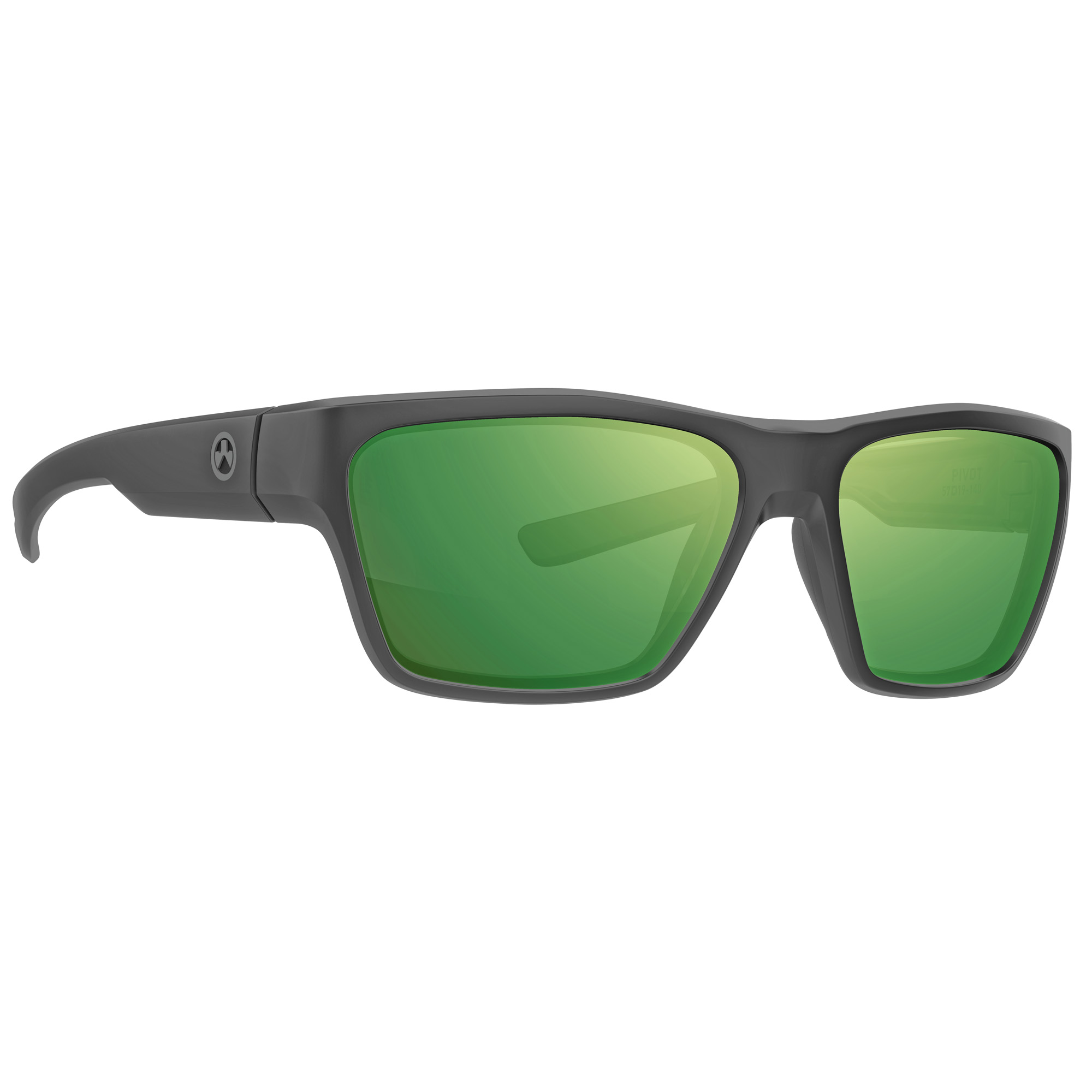 Magpul Pivot Eyewear Polarized Black Frame Violet Lens Green Mirror