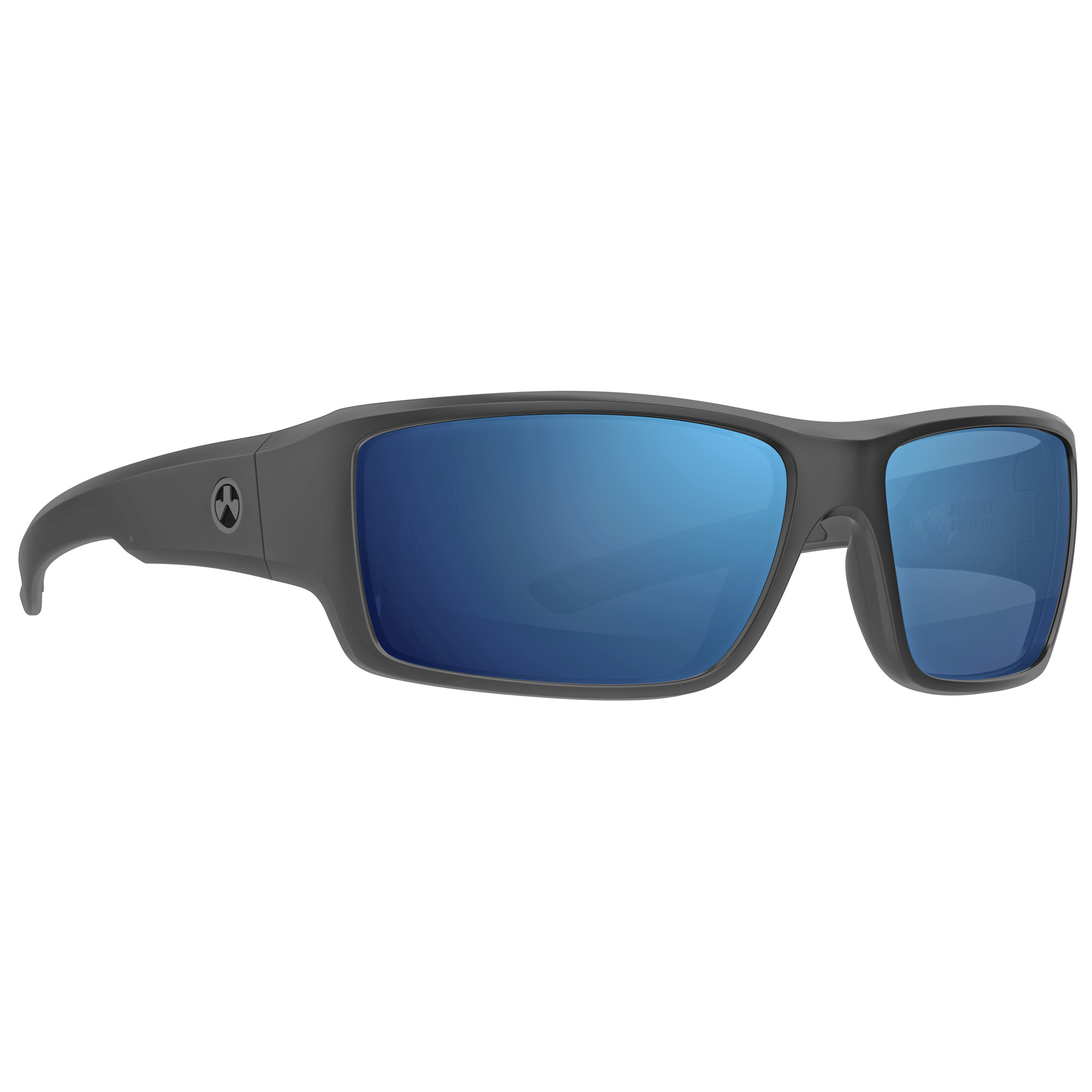 Magpul Ascent Eyewear Polarized Black Frame Bronze Lens Blue Mirror