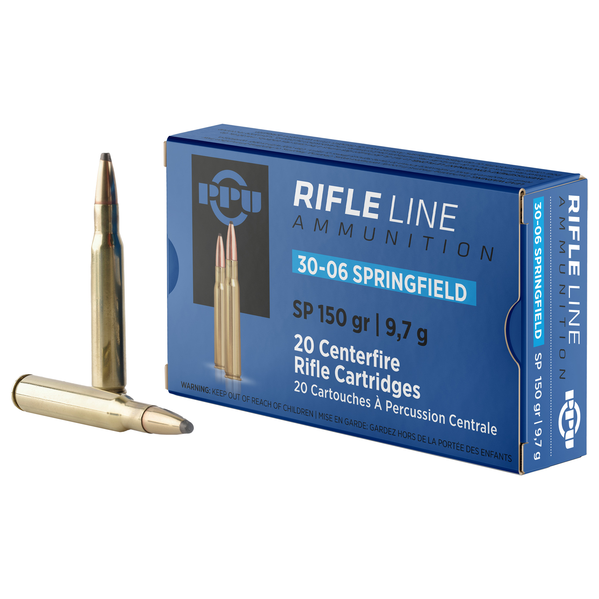 Prvi Partizan Standard Rifle 30-06 Springfield 150 Grain Full Metal Jacket 20 Round Box