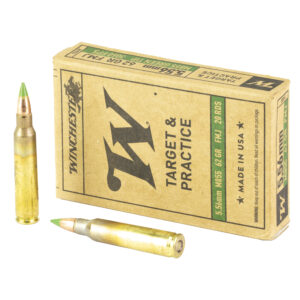 WINCHESTER AMMUNITION M855 556NATO 62 GRAIN FULL METAL JACKET GREEN TIP 20 ROUND BOX