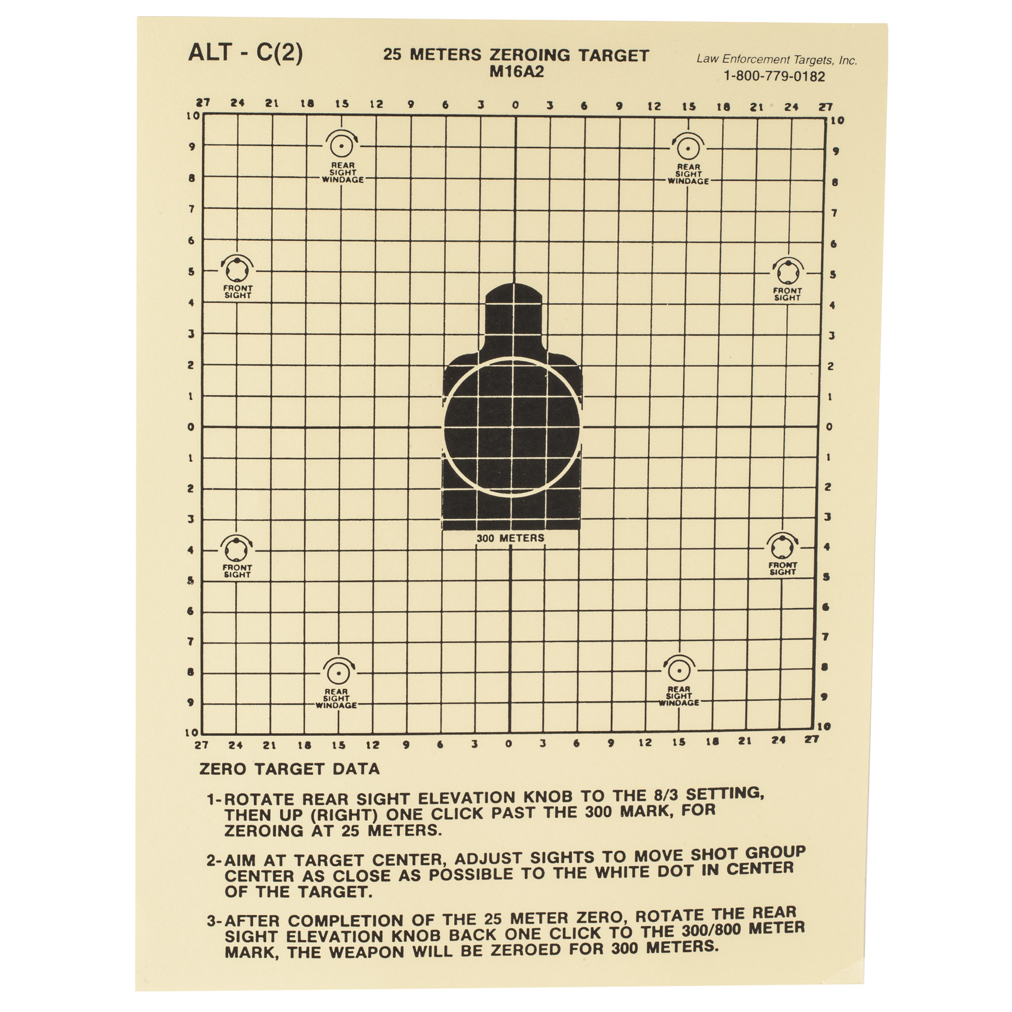 ACTION TARGET 25 METERS DOD M16A2 100PK