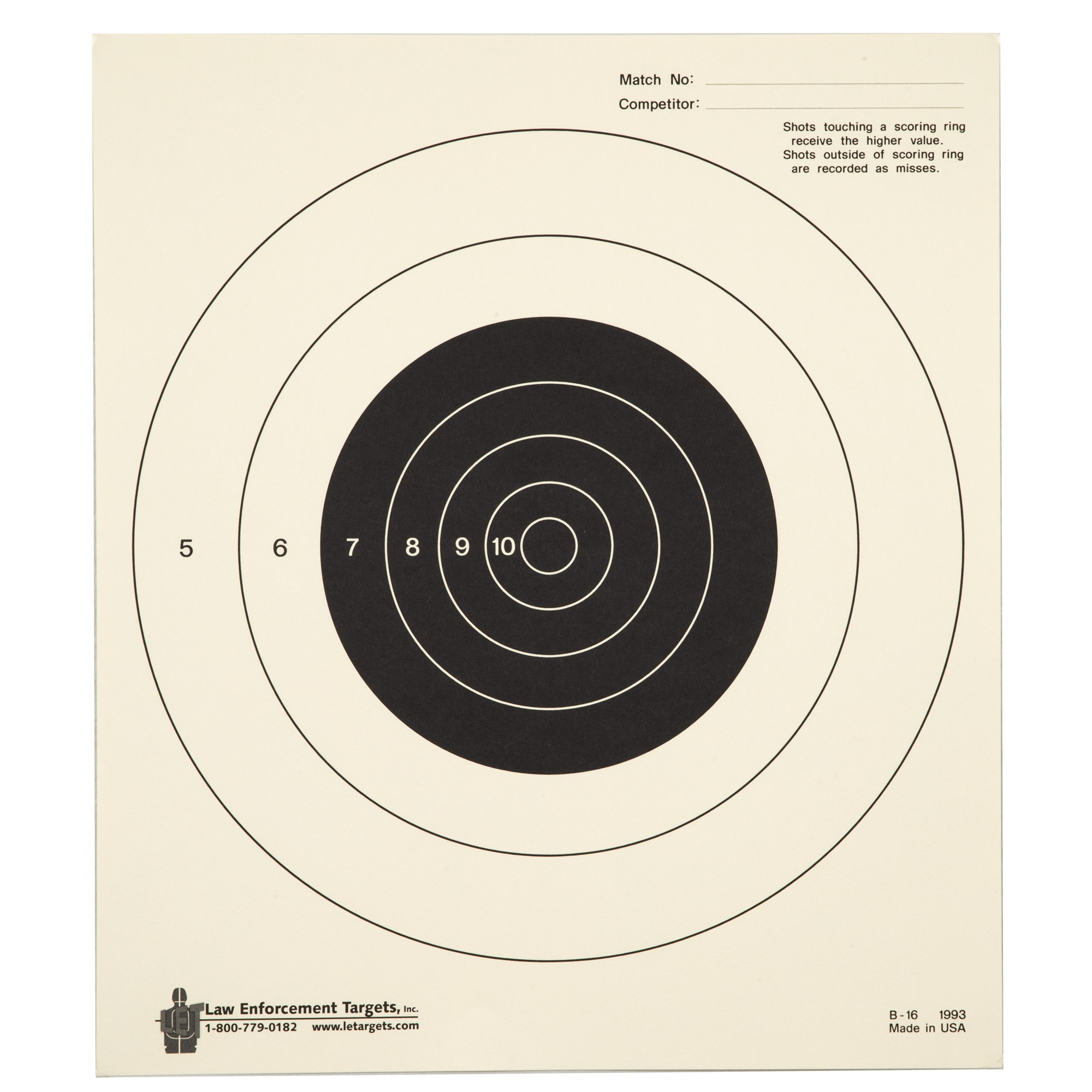 ACTION TARGET BULLSEYE TAG PAPER 100 PACK