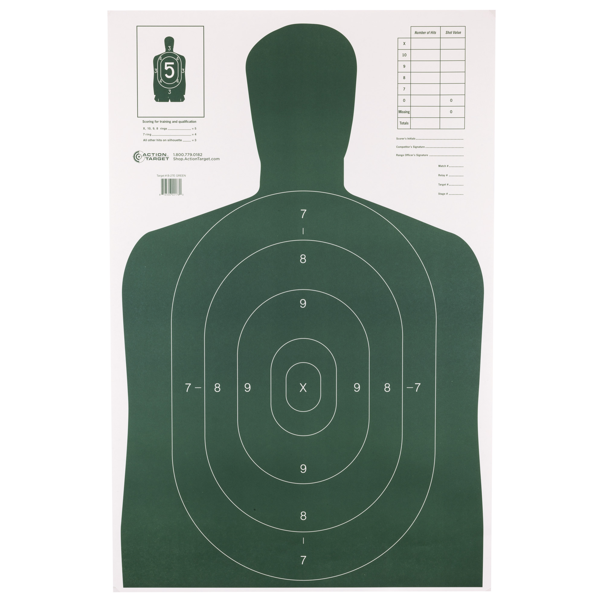 ACTION TARGET B27E GRN 100PK