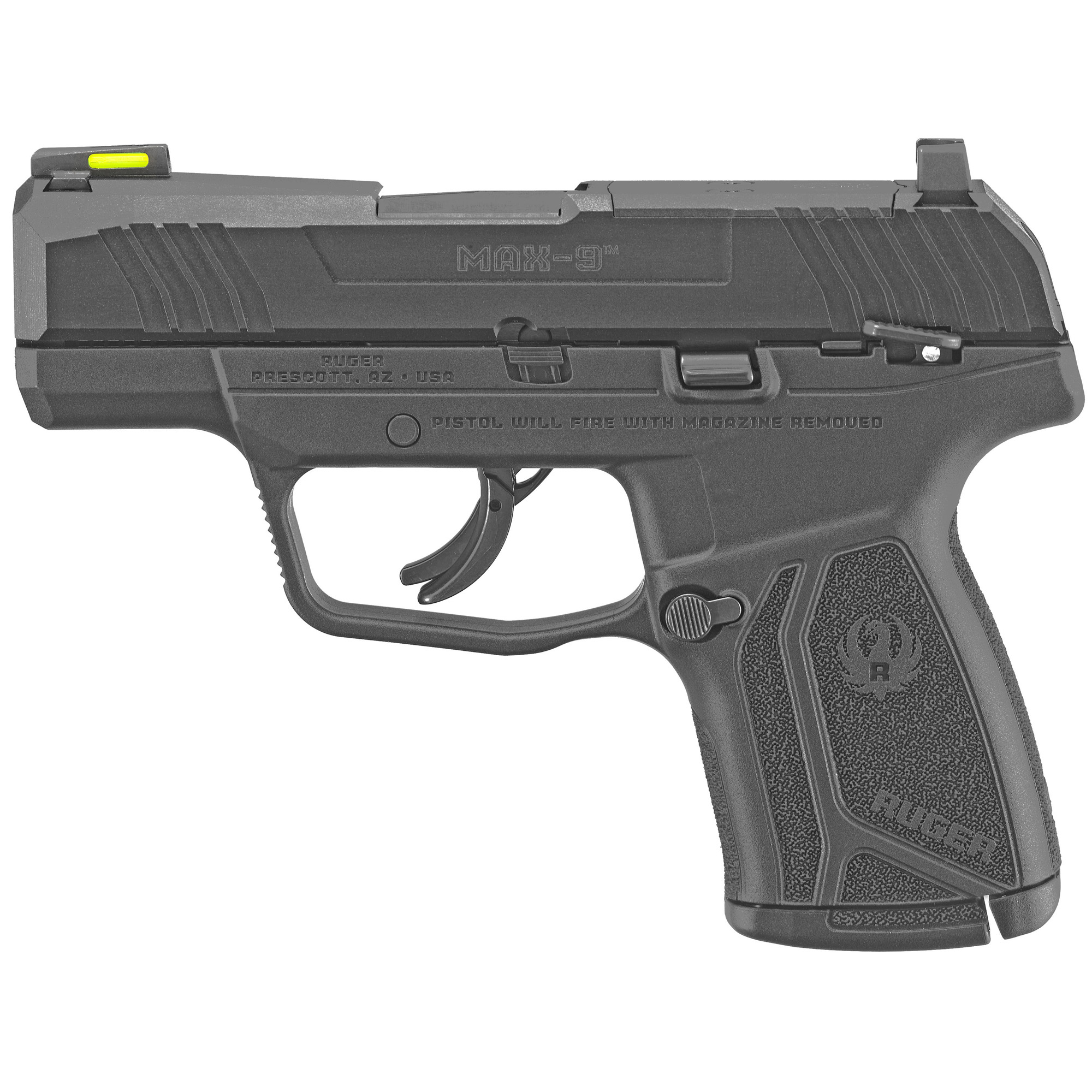 RUGER MAX-9 Sub-compact PISTOL 9MM 3.20" 10RD TS BLK
