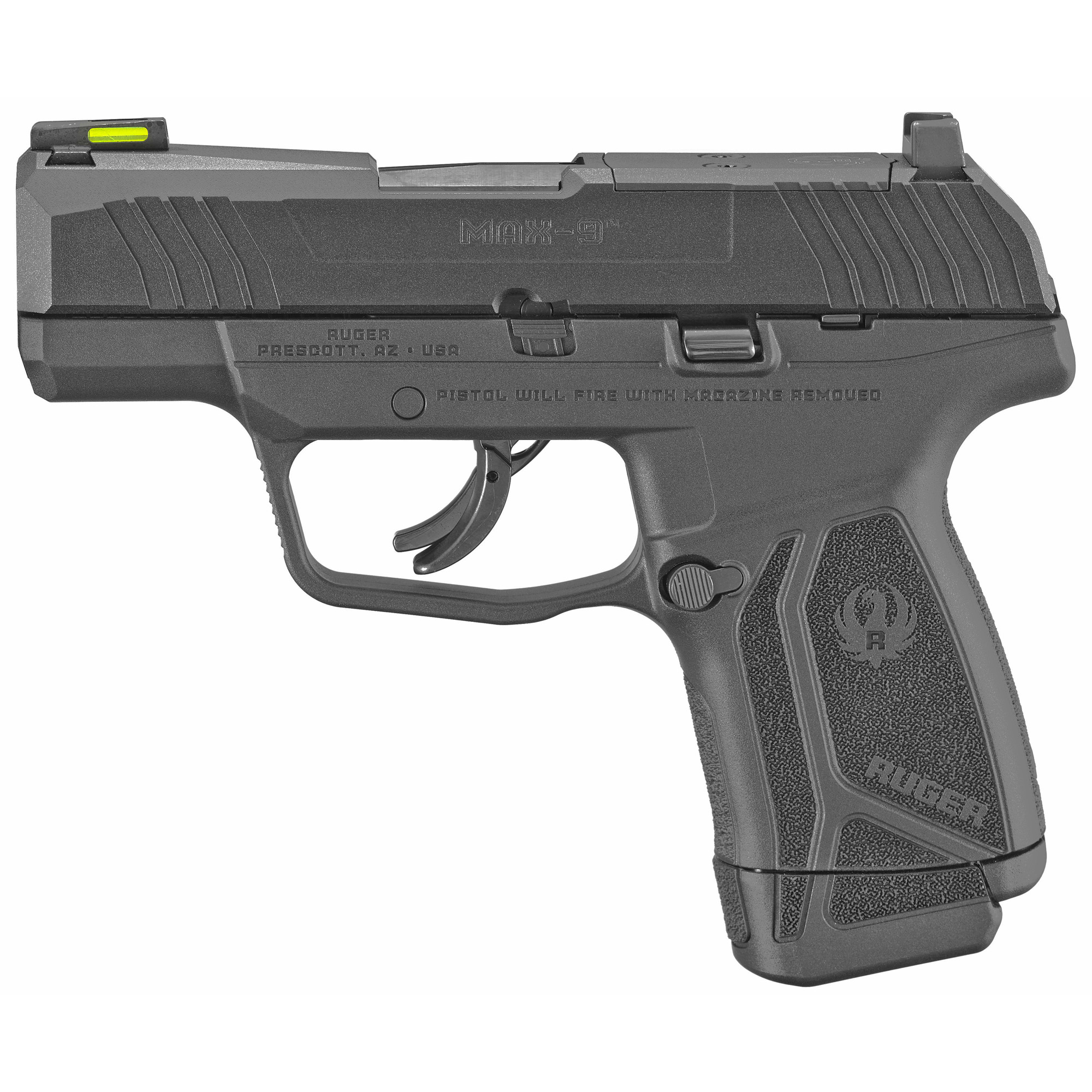 RUGER MAX-9 Sub-compact PISTOL 9MM 3.20" 12RD NTS BLK