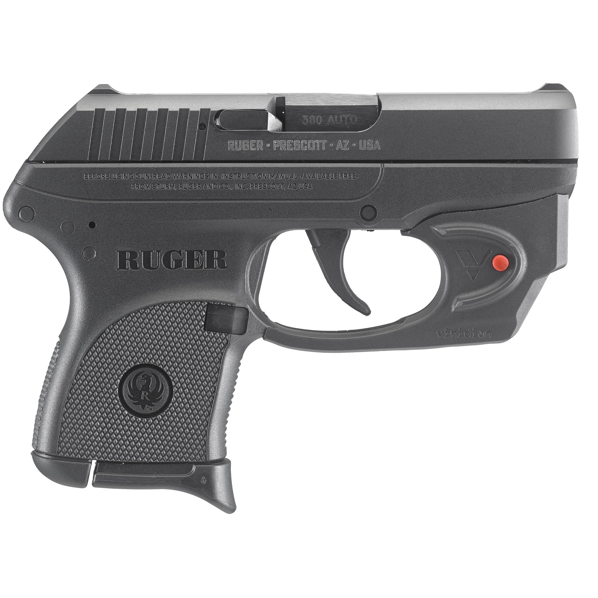 RUGER DOUBLE ACTION PISTOL LCP 380ACP 2.75" BL 6RD VIRIDN