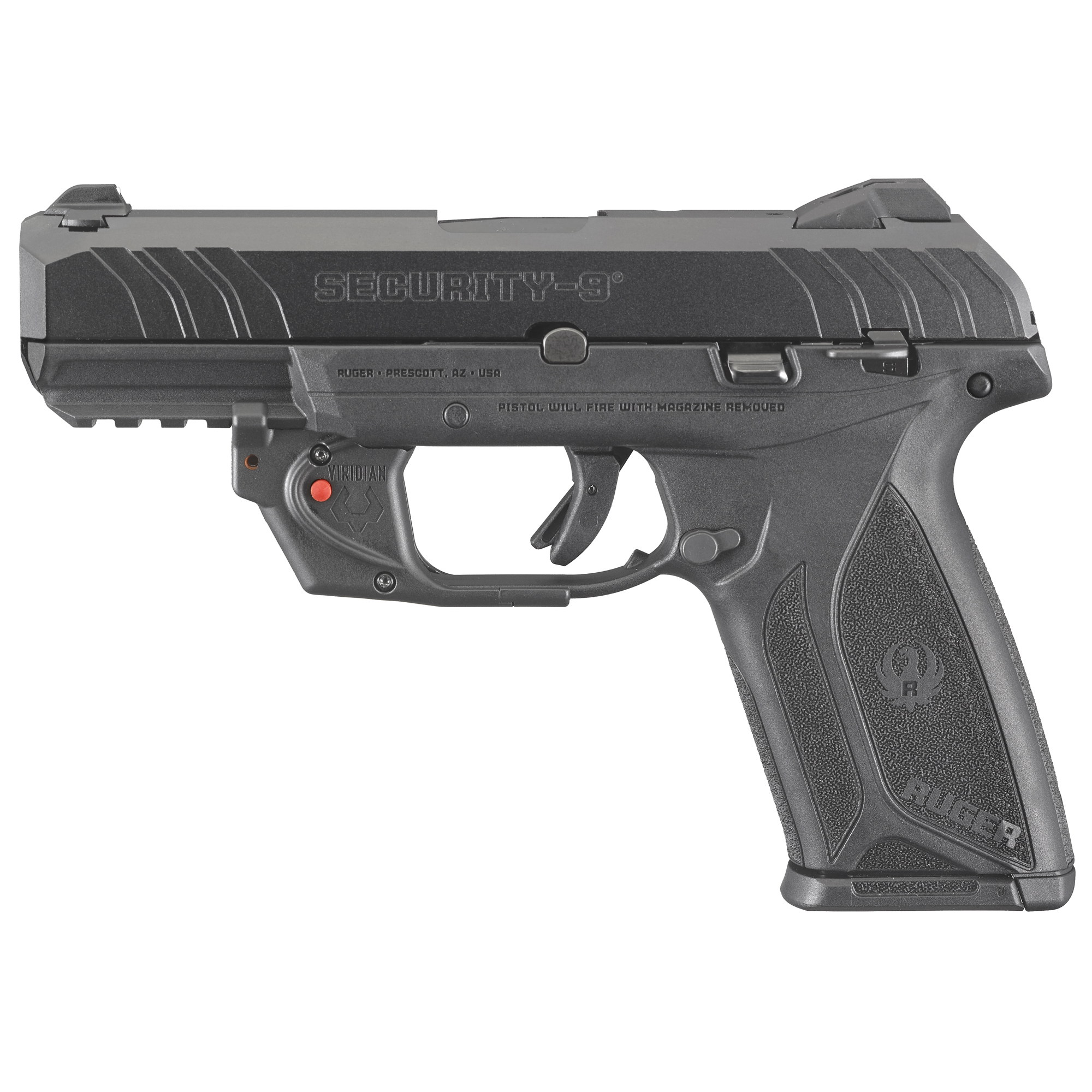 RUGER Security-9 9MM Full Size Pistol 4" BLK 15RD 3DT LSR