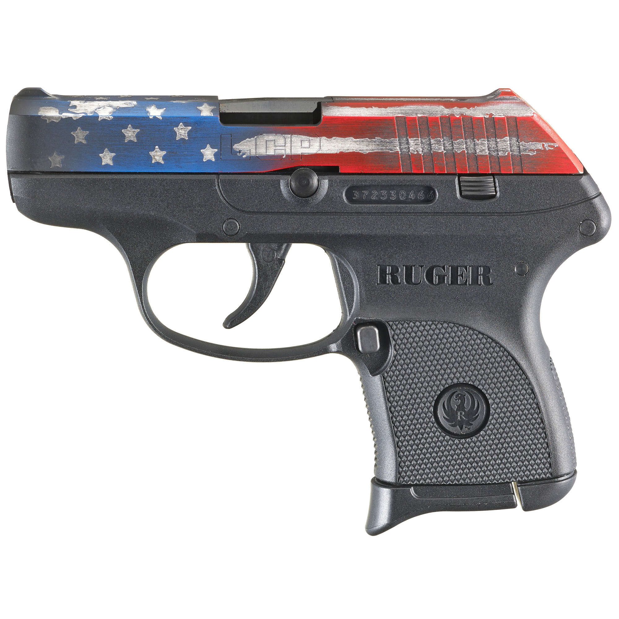 RUGER DOUBLE ACTION PISTOL LCP 380ACP 2.75" USA FLAG 6RD