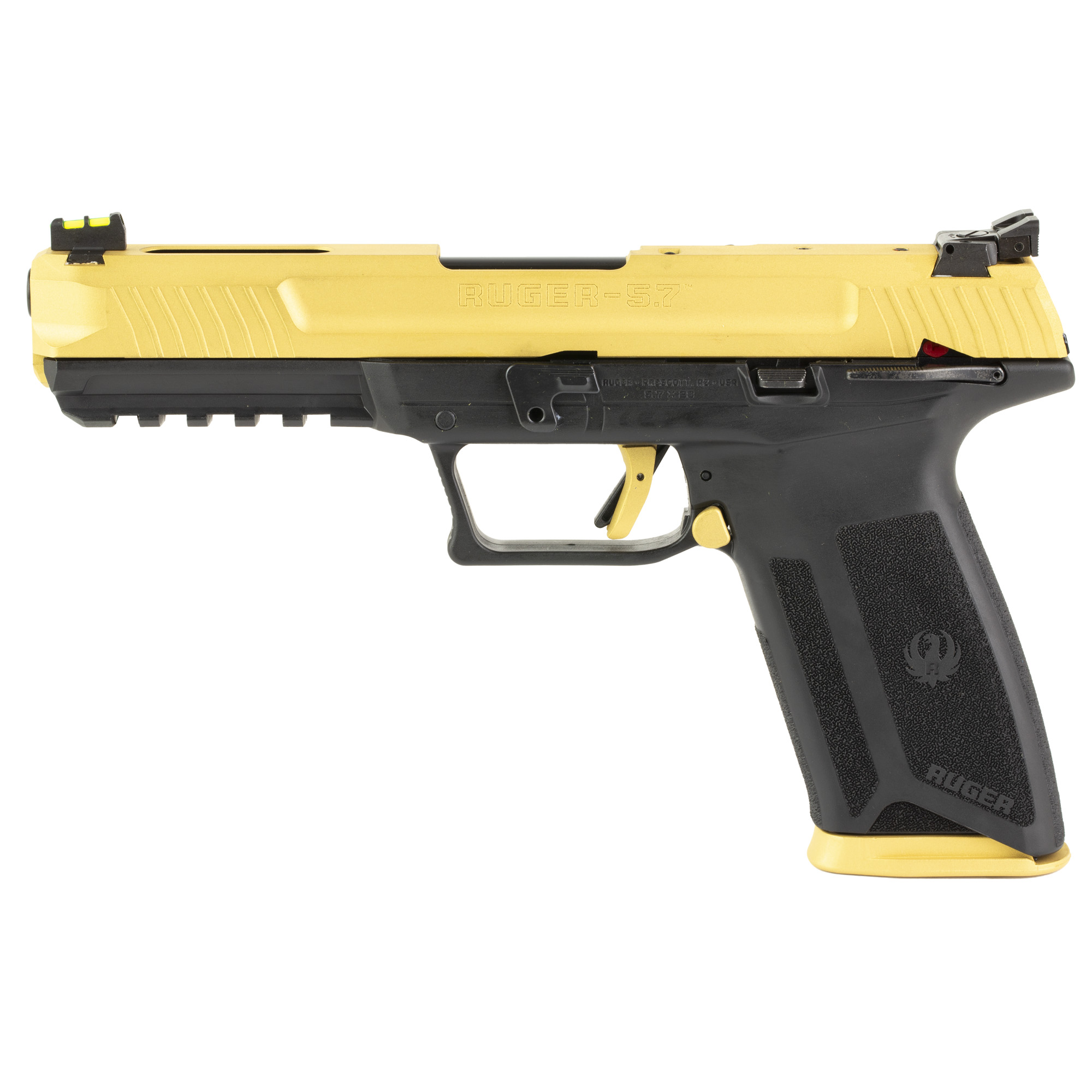RUGER-57 Semi Auto Full size Pistol 5.7X28MM 20RD 4.94" SHM GLD
