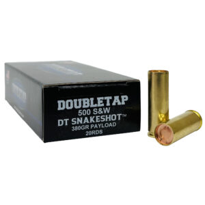 DOUBLETAP AMMUNITION SNAKESHOT #9 500 S&W 380 GRAIN WITH HARDCAST FULL WADCUTTER 20 ROUND BOX