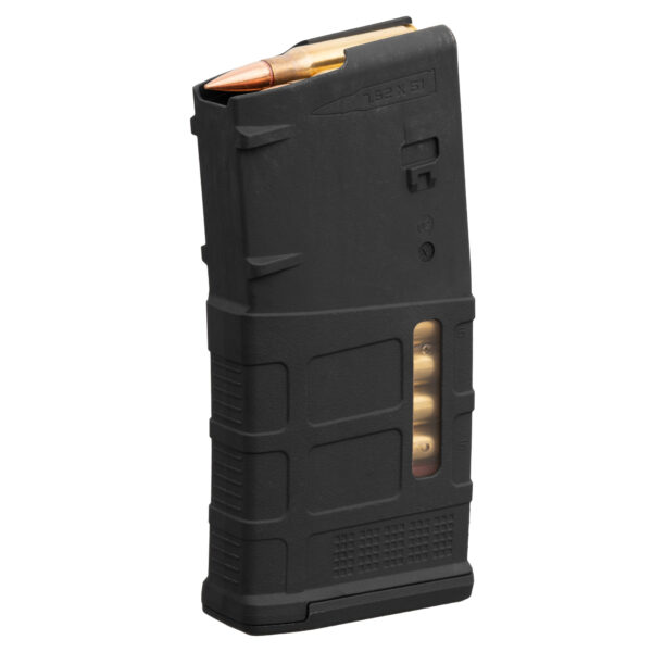 MAGPUL PMAG 20 LR-SR GEN M3 MAGAZINE WITH WINDOW 308WIN-762NATO FITS DPMS-SR25-LARUE OBR 20 ROUND IN BLACK