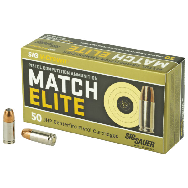 SIG SAUER V-CROWN 9MM 115 GRAIN JACKETED HOLLOW POINT 50 ROUND BOX
