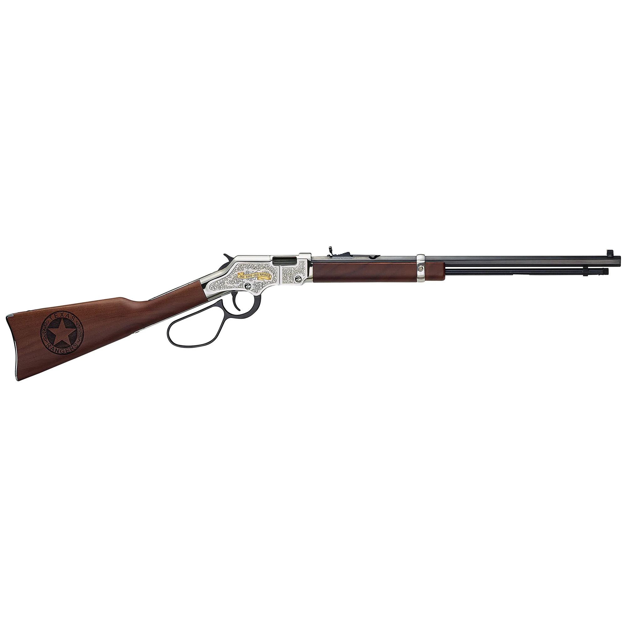 Henry Repeating Arms Lever Action Rifle TEXAS RANGERS 22LR 16RD NICKEL