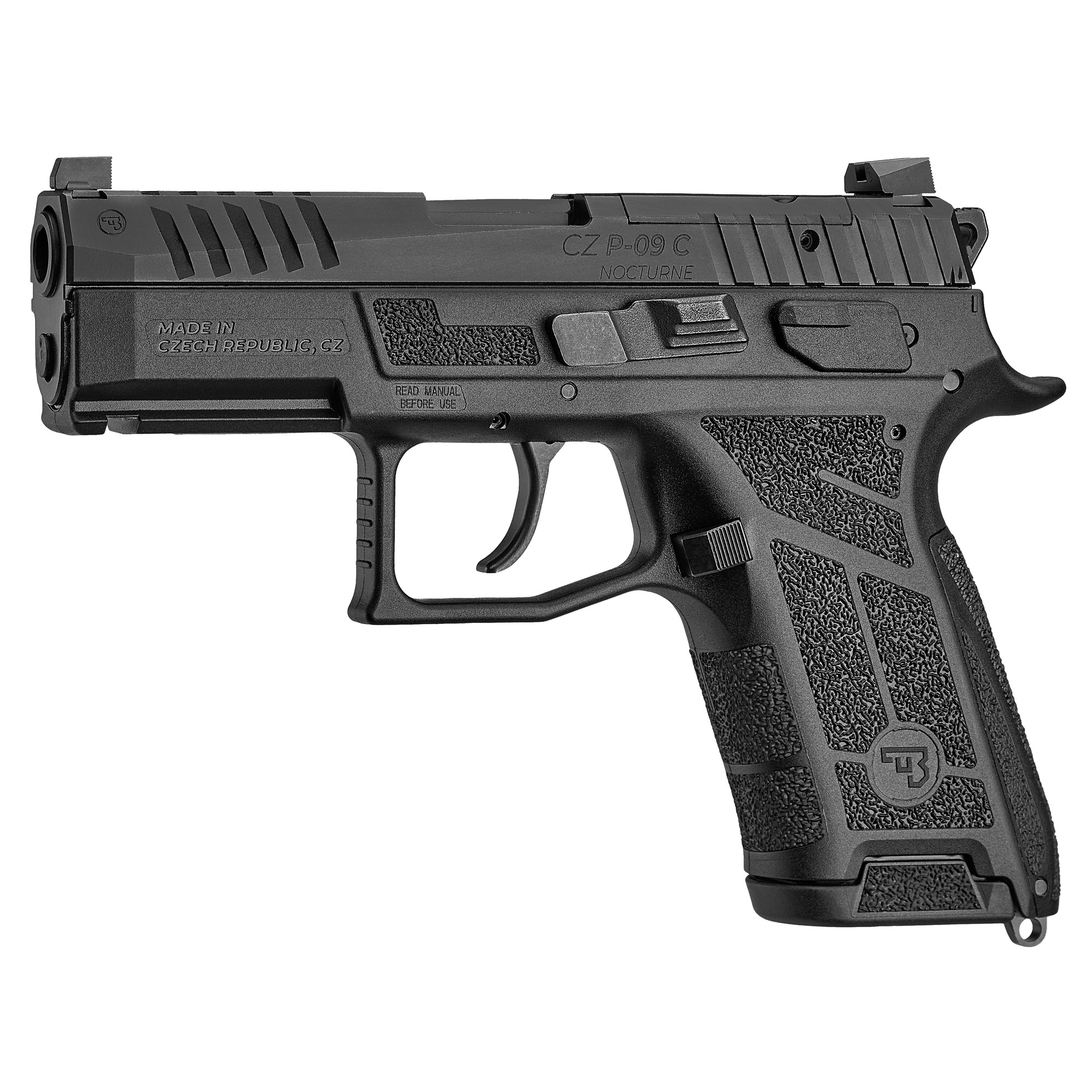 CZ P-09C NOCTURNE 9MM Compact Pistol 15RD Black