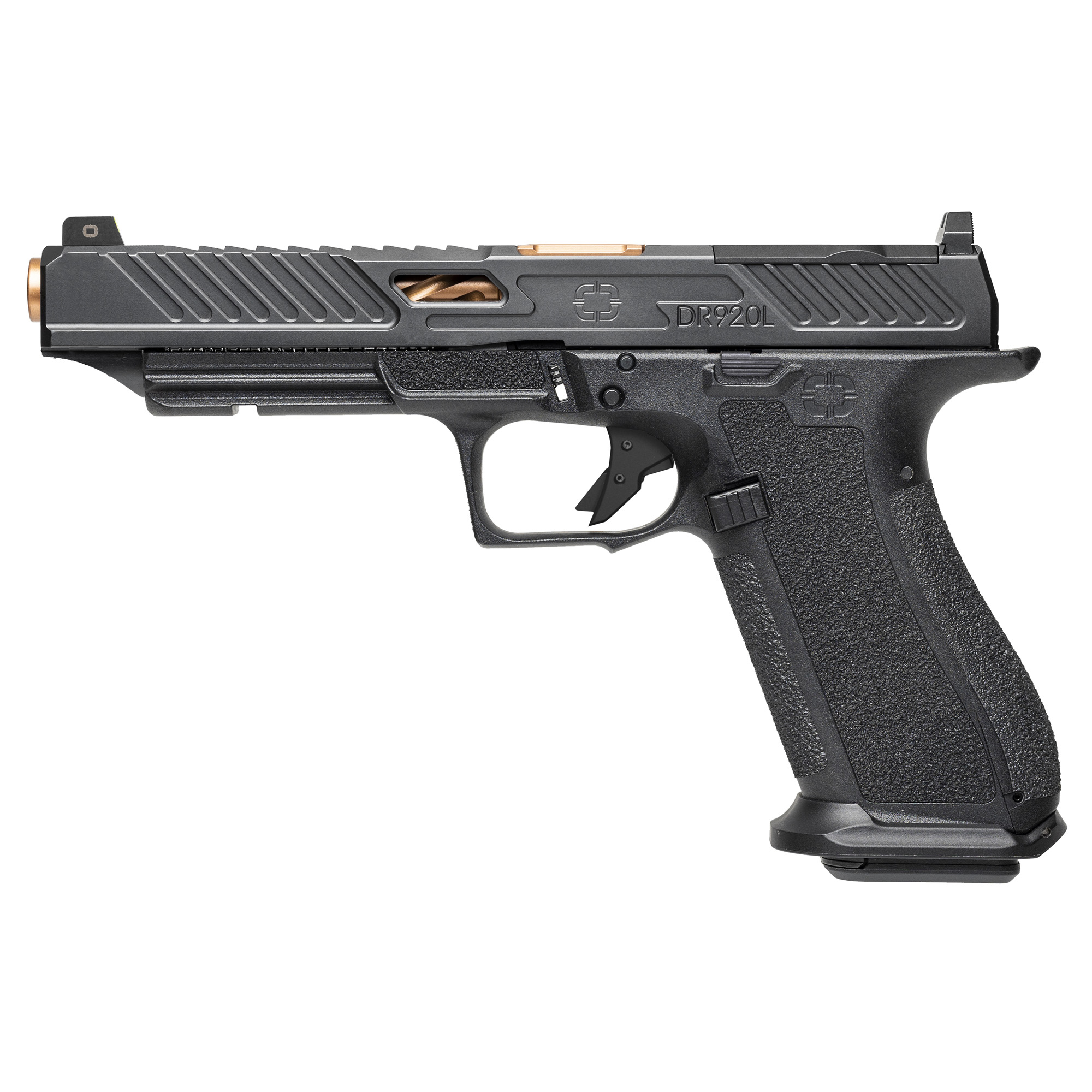 Shadow Systems DR920L ELITE 9MM full size Semi-Auto Pistol 5.31" Bronze spiral and fluted Barrel 17RD