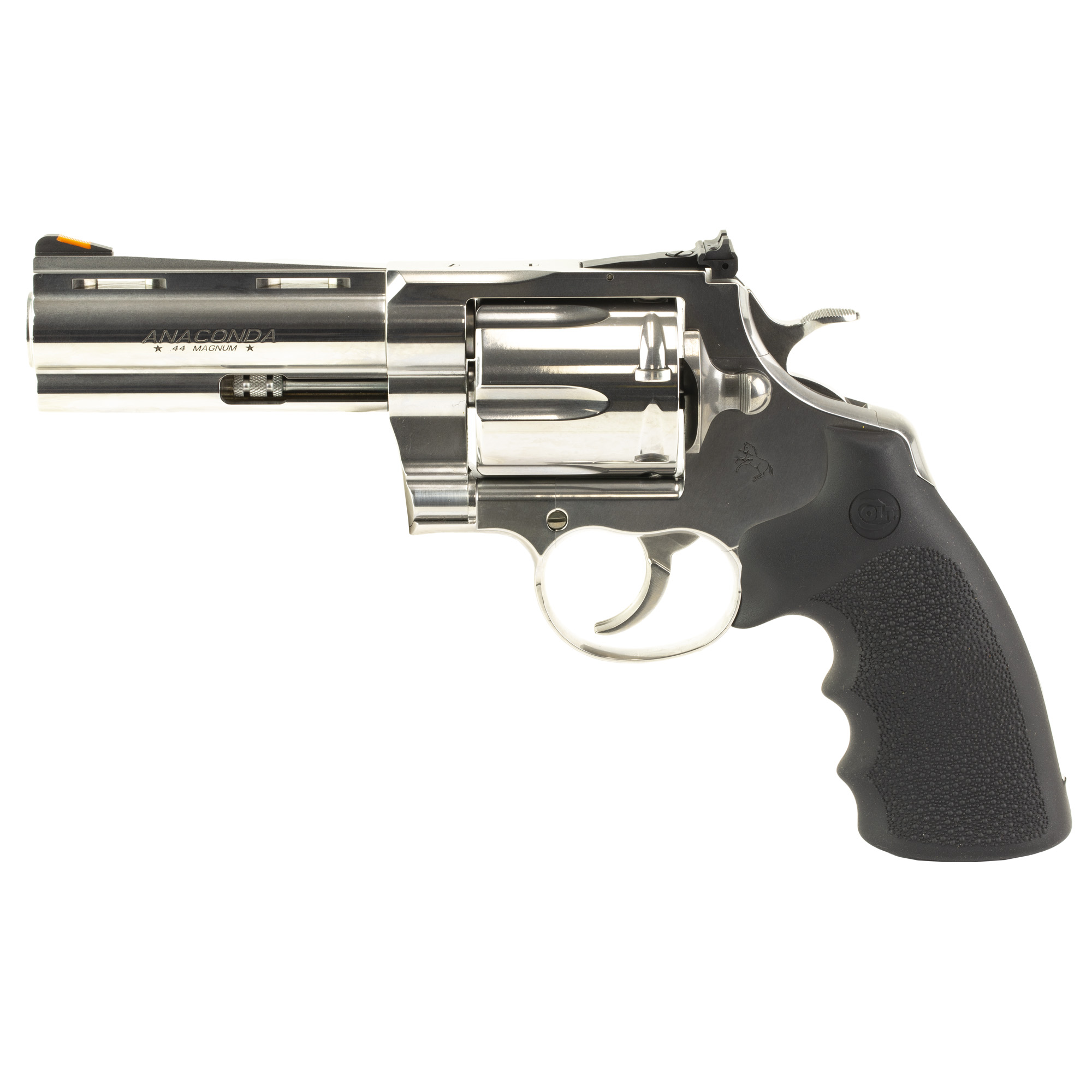 Colt Anaconda Revolver 44 Magnum 4.25" Barrel Semi-Bright Stainless Finish Hogue Grip 6 RD