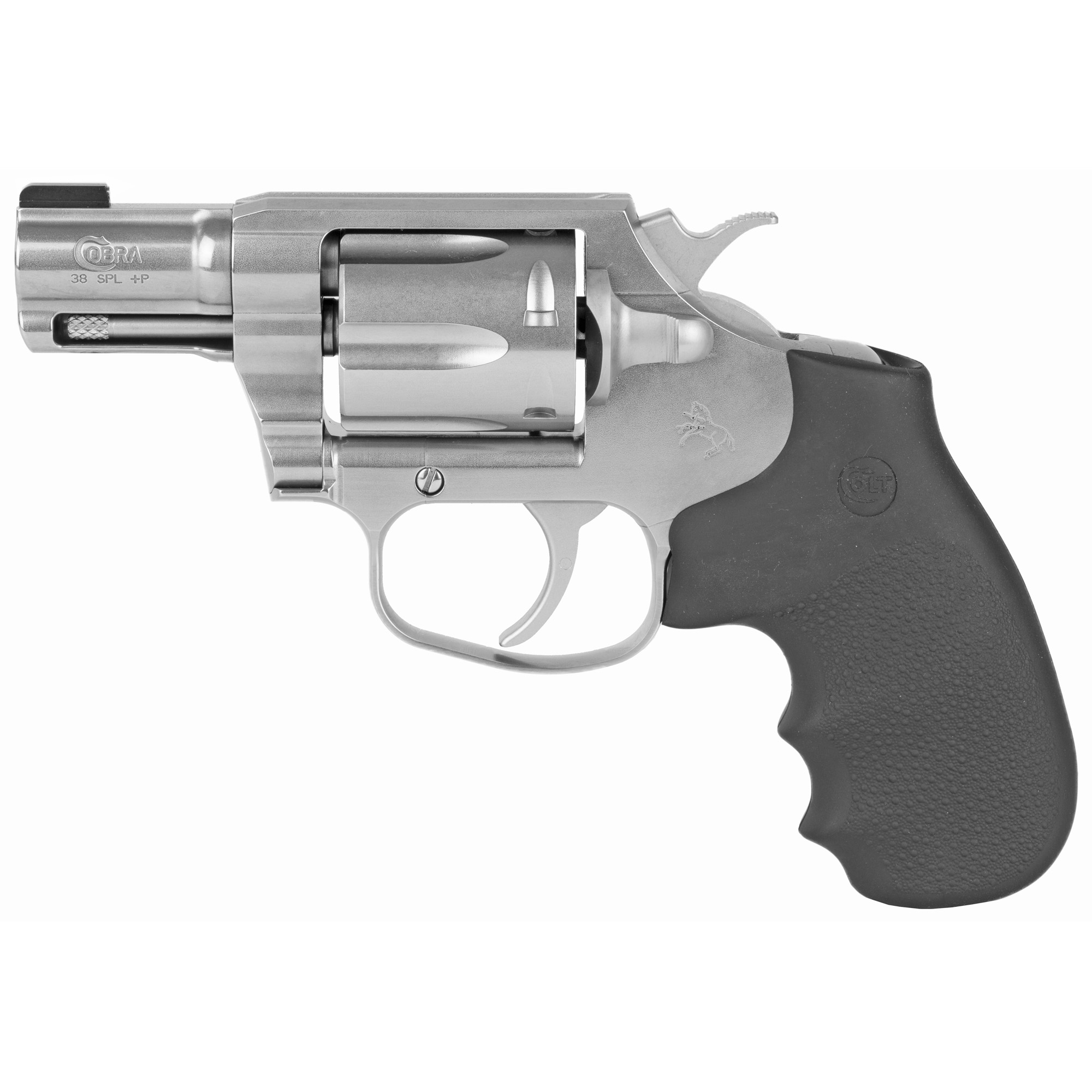 Colt Cobra Revolver 38 Special 2" Barrel Stainless Steel Finish Rubber Grips 6 Rounds