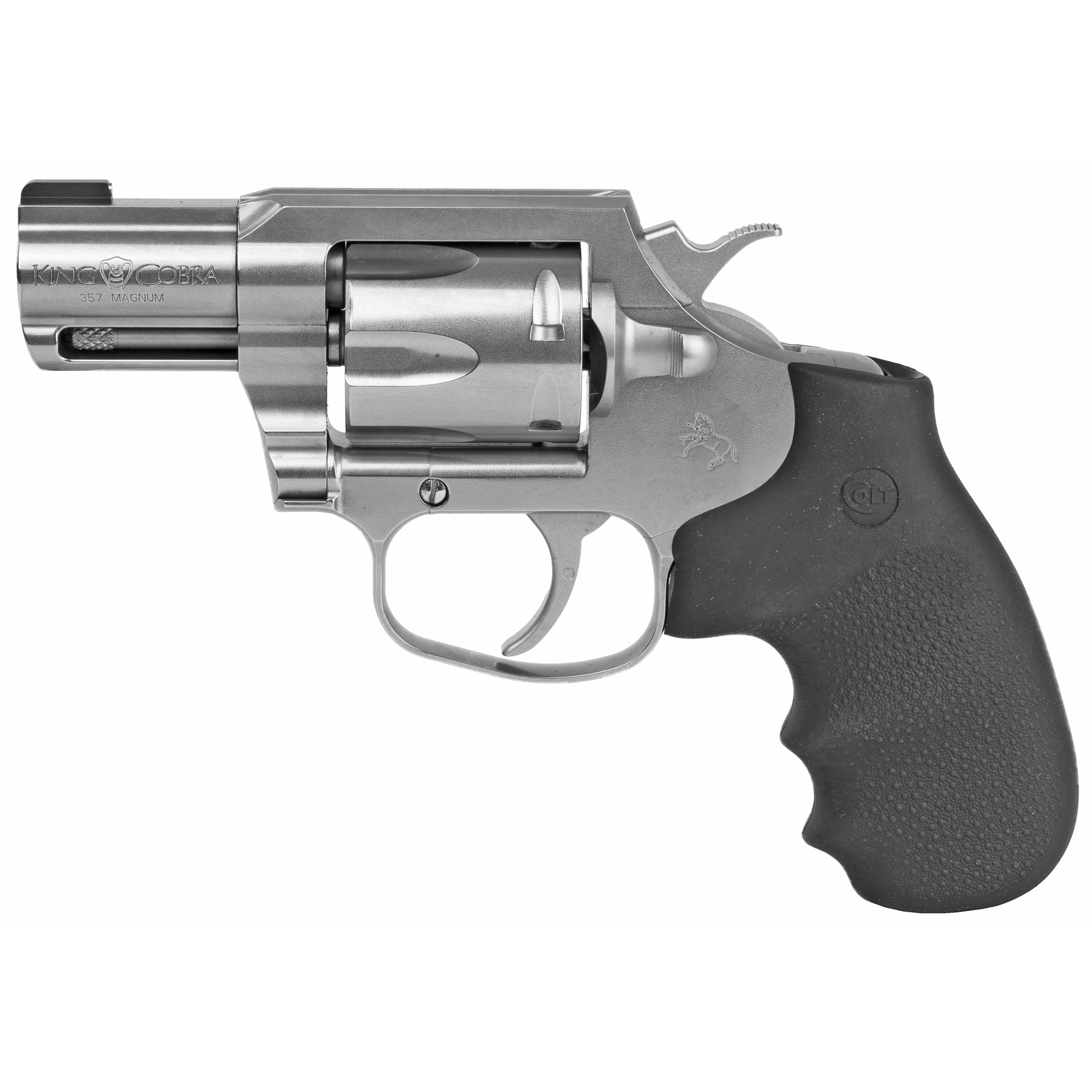 Colt King Cobra Carry Revolver Double Action/Single Action 357 Magnum 2" Barrel Steel Finish Hogue Grips Brass Bead Front Sight 6 RD