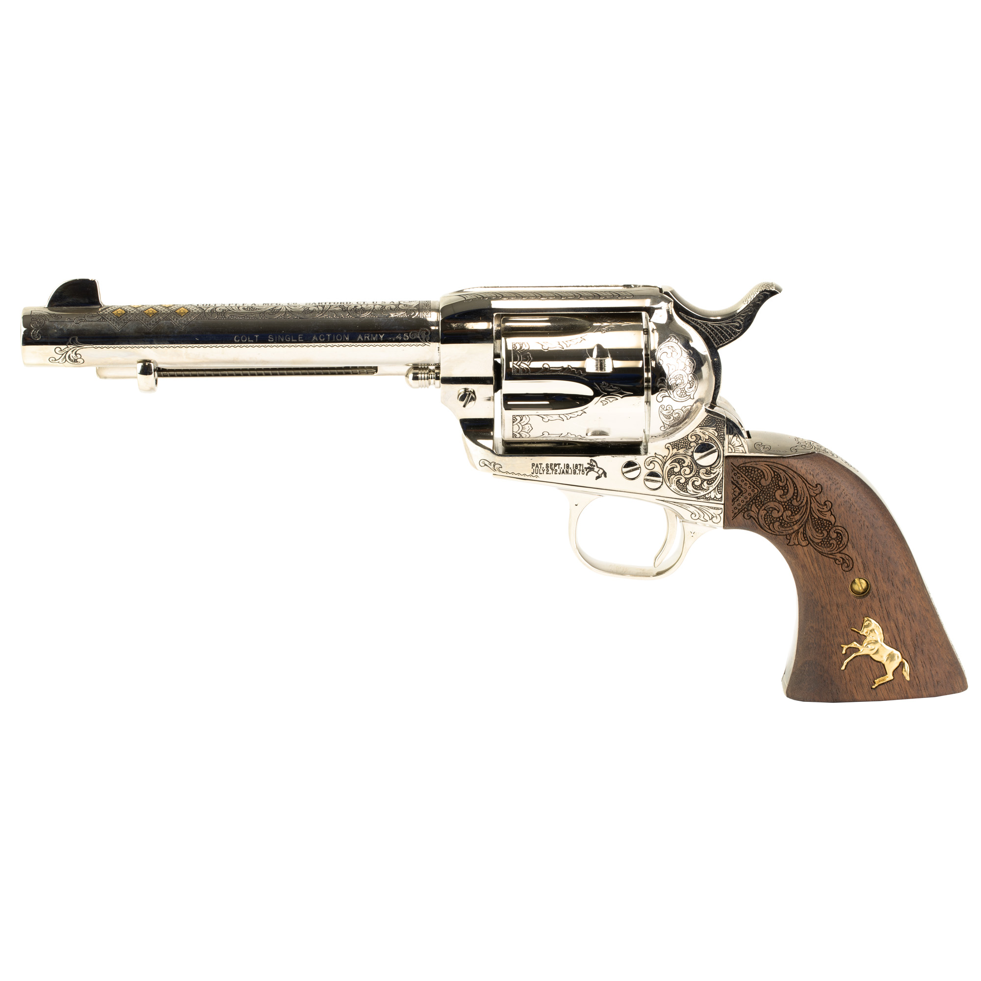 Colt Single Action Army Nimschke Engraver's Edition TALO Exclusive Revolver 45LC 5.5" Barrel Custom Fitted Wood Grips and Fixed Sights 6 RD