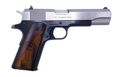 Colt 1911C TALO Semi-automatic 1911 Full Size 38 Super 5" Barrel Black Frame Silver Slide Steel Construction Wood Grips 9 Rounds 1 Magazine