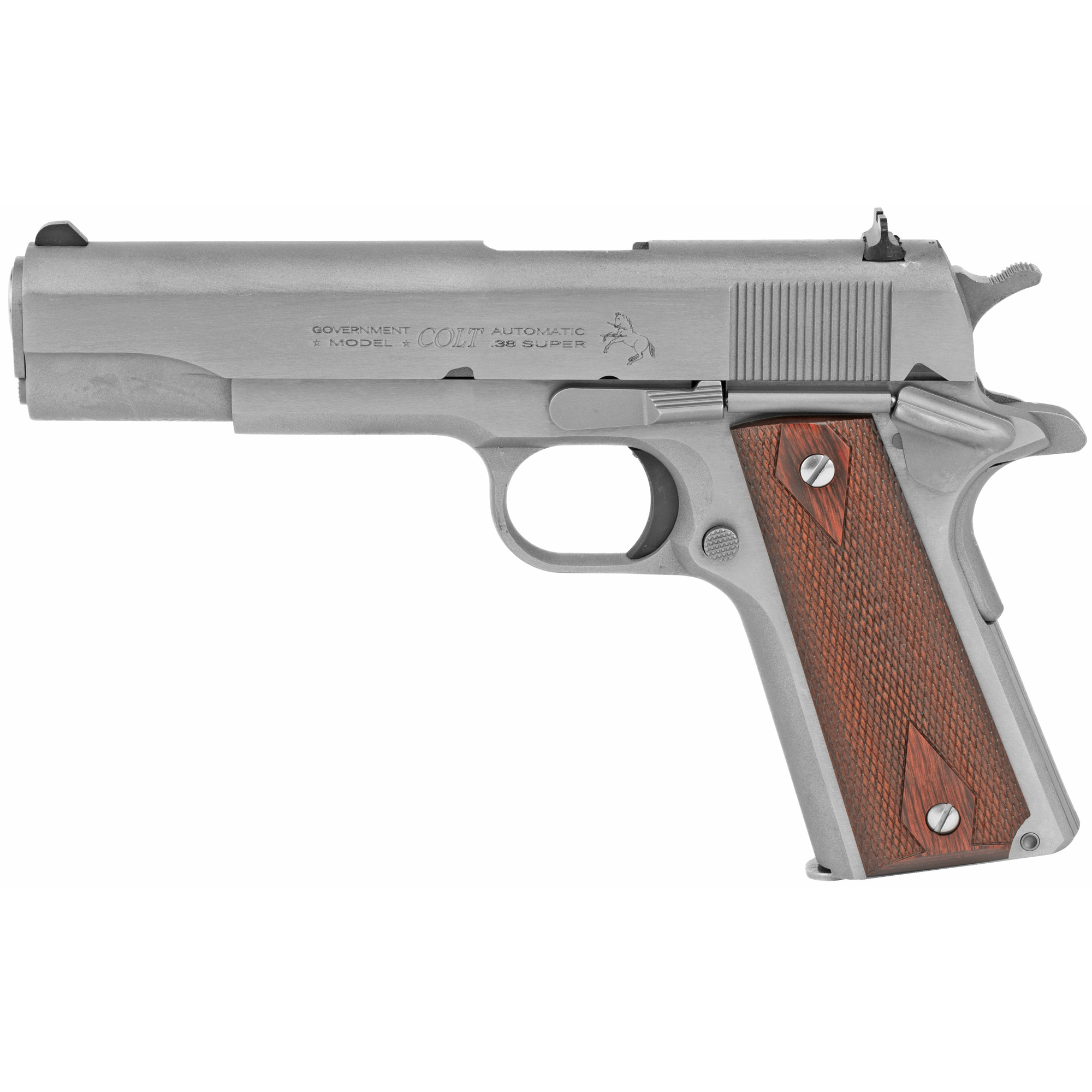 Colt 1911 Classic Govt Model Semi-automatic Metal Frame Pistol Full Size 38 Super 5" Barrel Steel Stainless Finish 9 Rounds 1 Magazine