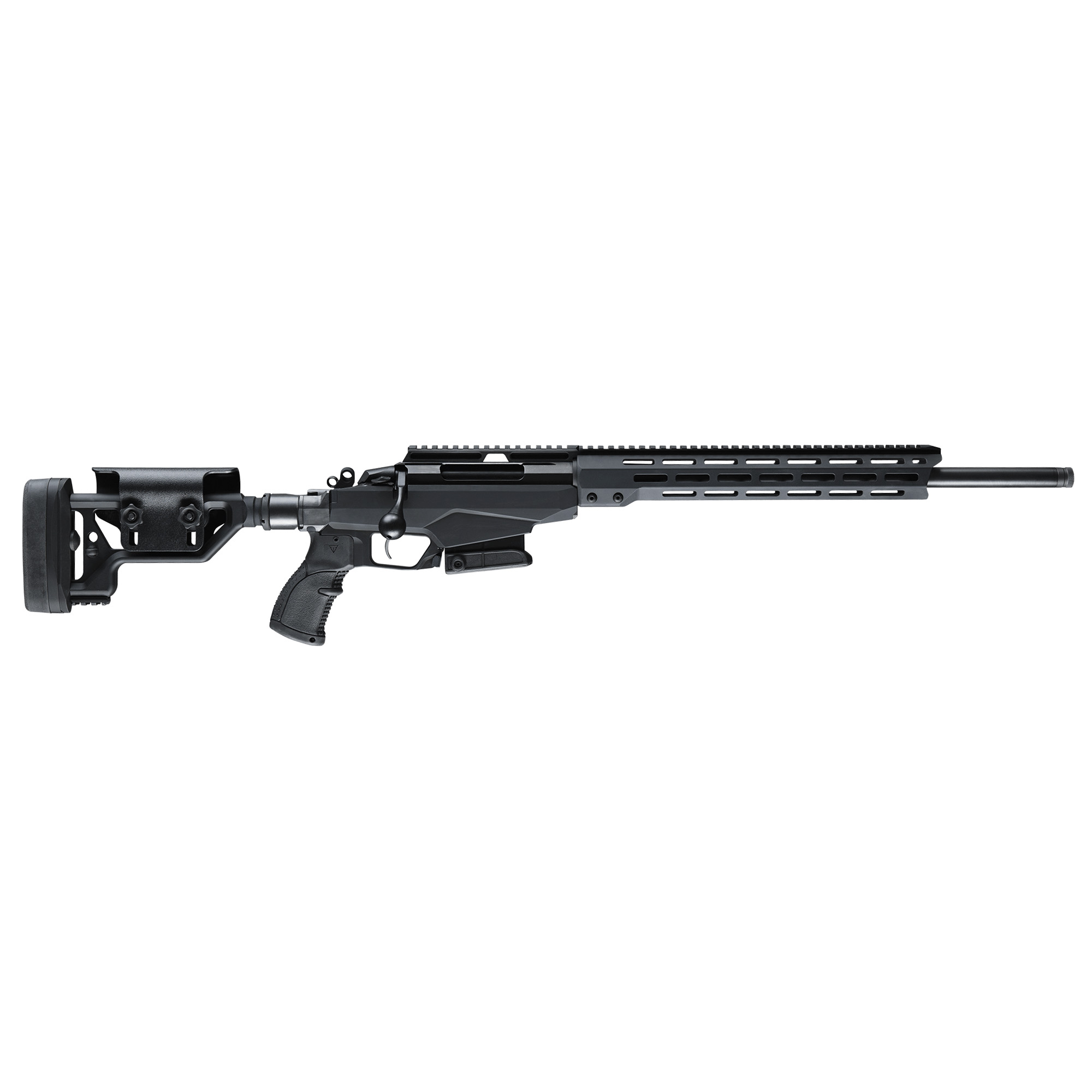 Tikka T3x TAC A1 Bolt Action Rifle 6.5 Creedmoor 24" Barrel 1:8 Twist Black Finish Aluminum Chassis Adjustable Cheek Riser Folding Stock 10 Rounds Right Hand