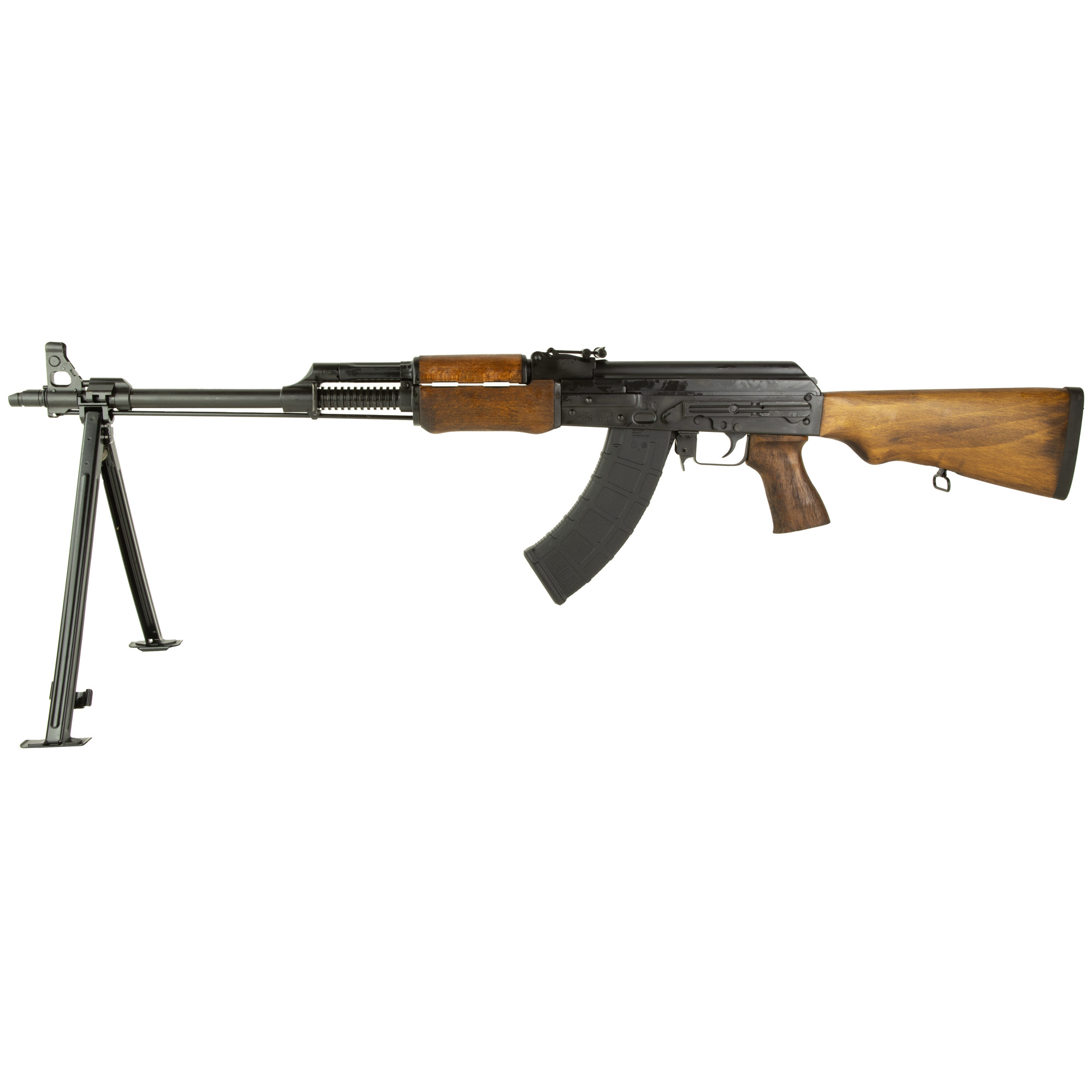 Zastava M72 RPK Semi-automatic 7.62X39 21" Ribbed Barrel Matte Finish Black Factory Bipod Wood Furniture 30 Rounds 1 Magazine